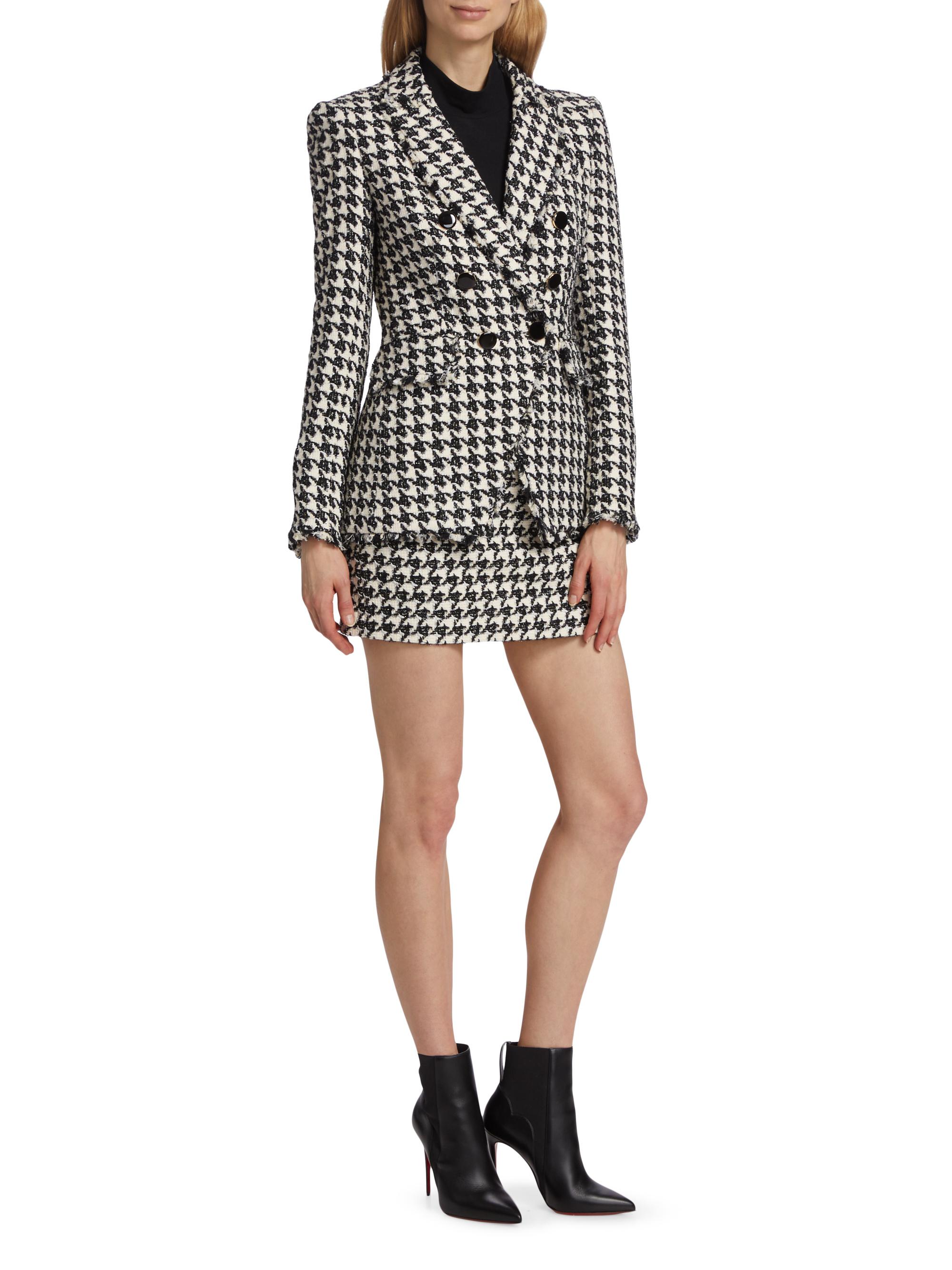 Veronica Beard Miller Dickey Houndstooth Tweed Blazer | Saks Fifth
