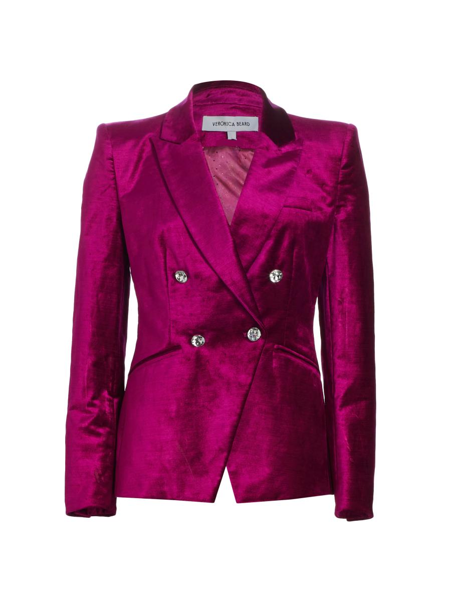 Gavazzeni X Veronica Beard Lavanda Belt In Willer Rosa Fuscia. NWT. SZ 80 Veronica Beard Elam Dickey Velvet Crystal Blazer | Saks  main image 2