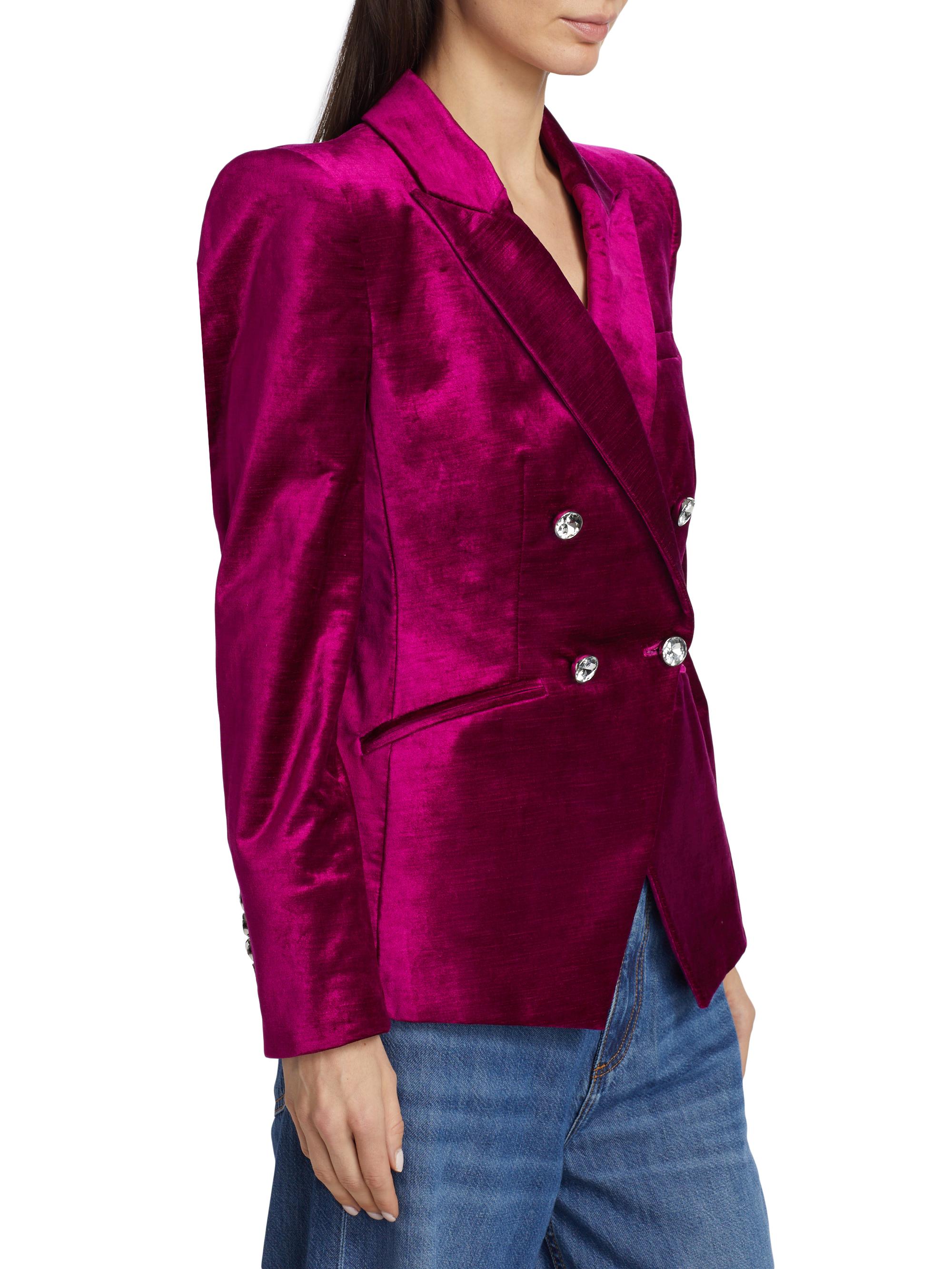 Veronica Beard Elam Dickey Velvet Crystal Blazer | Saks  display picture 2