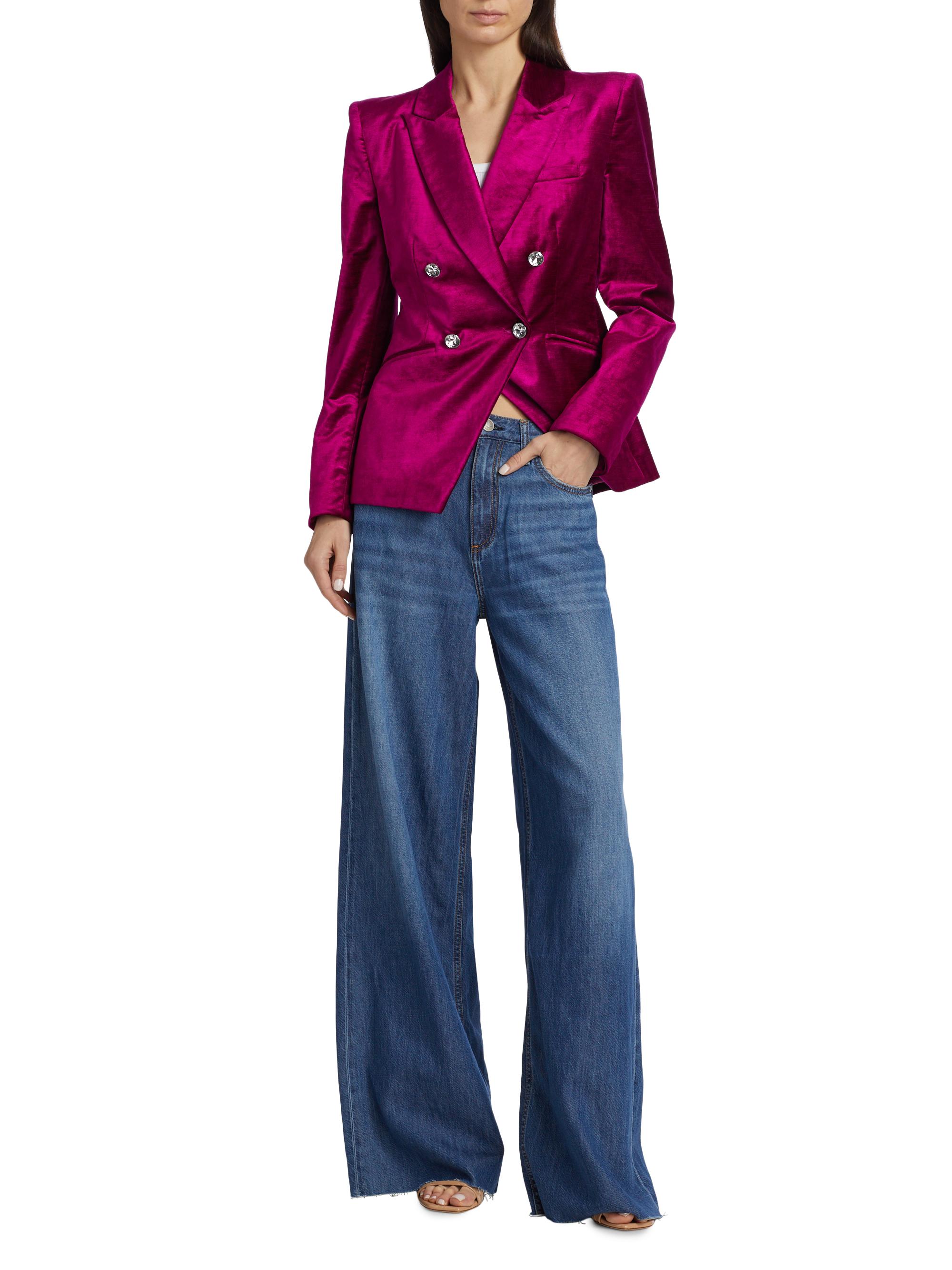 Veronica Beard Elam Dickey Velvet Crystal Blazer | Saks  display picture 1