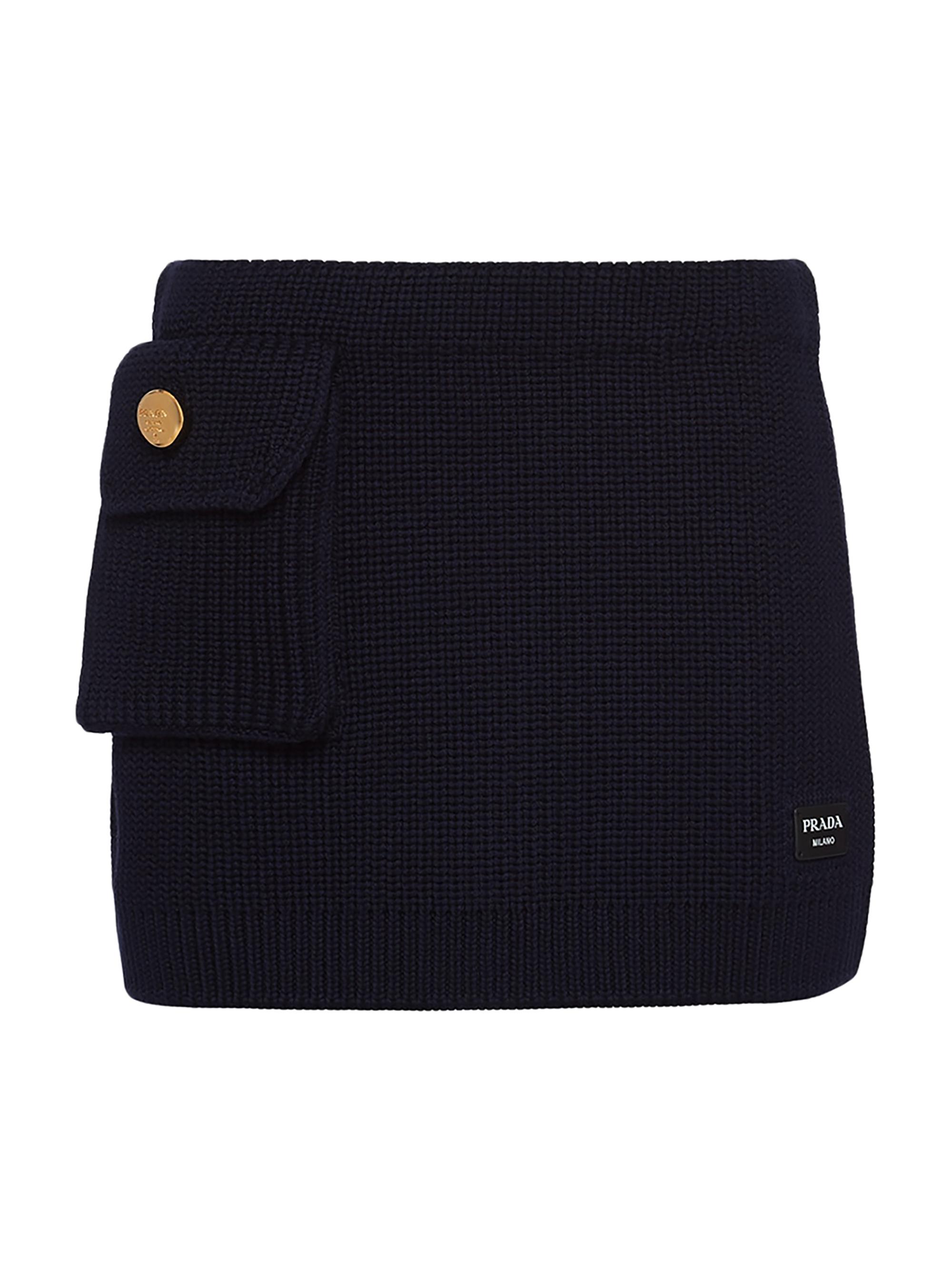 Prada Women's Wool Miniskirt - Black