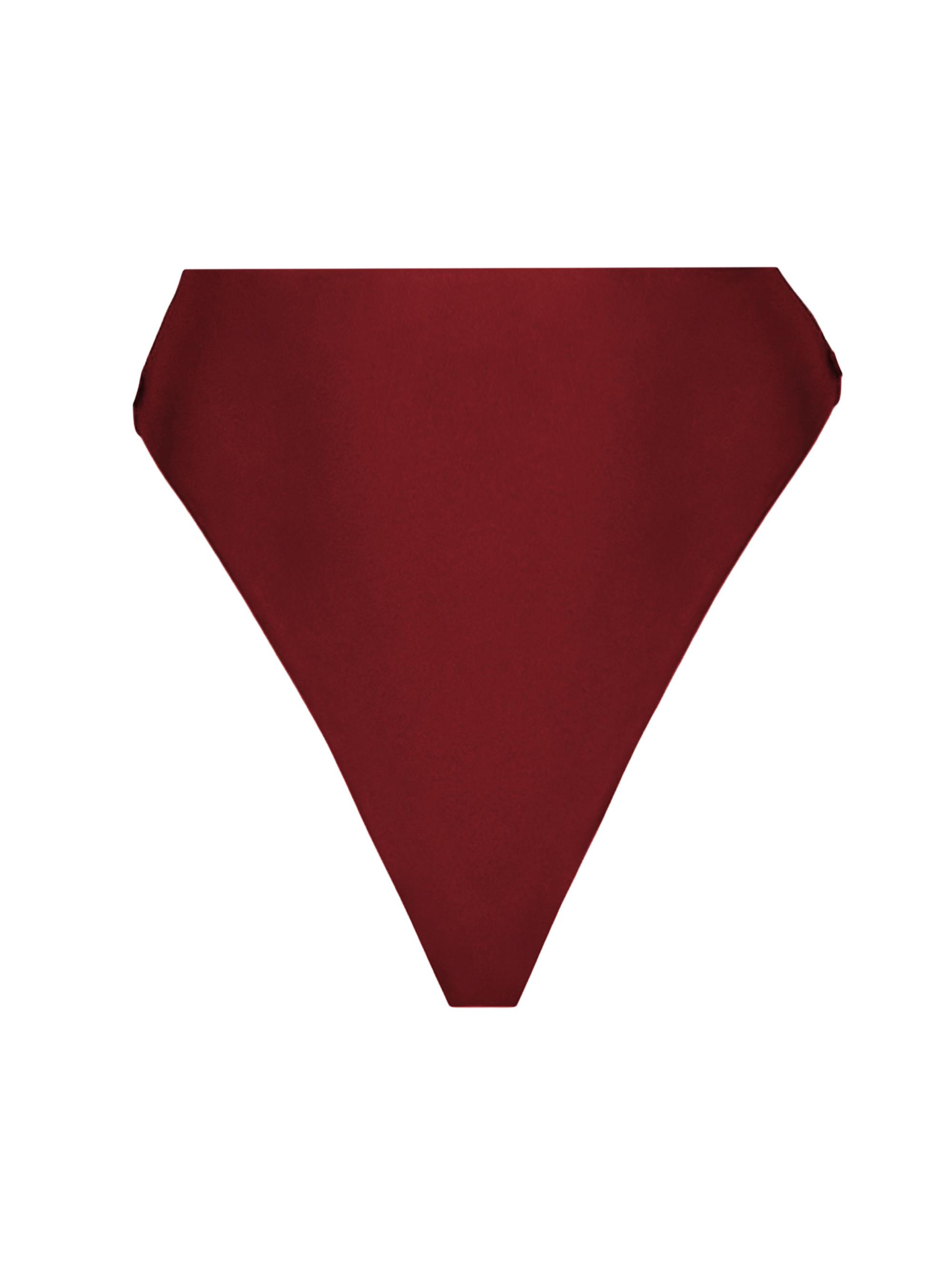 Andrea Iyamah Women's Liva High-Leg Bikini Bottoms - Wine