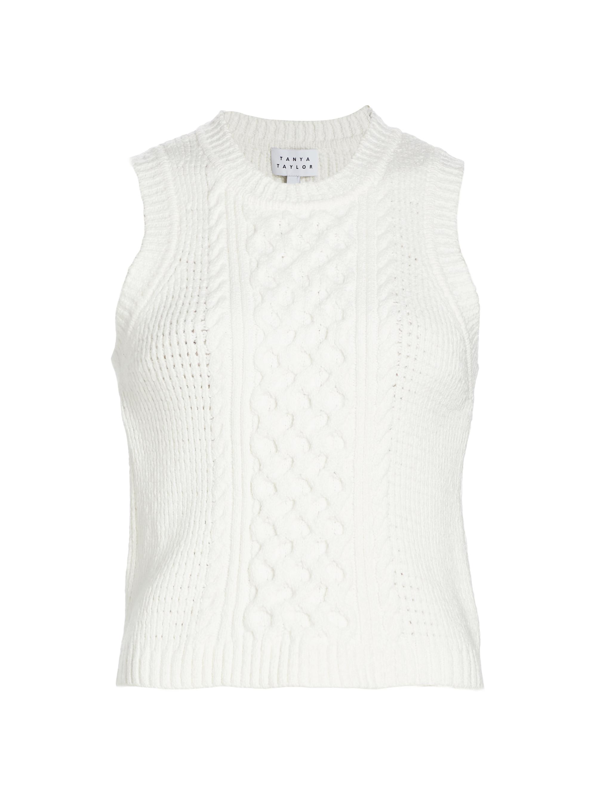 Tanya Taylor Women's Heath Knit Sleeveless Top - Cream