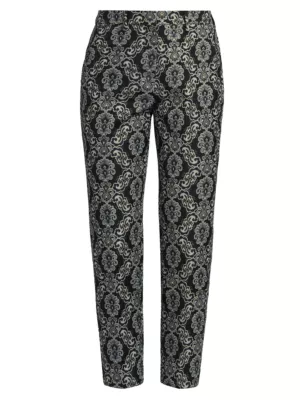 ETRO printed cropped trousers - Blue
