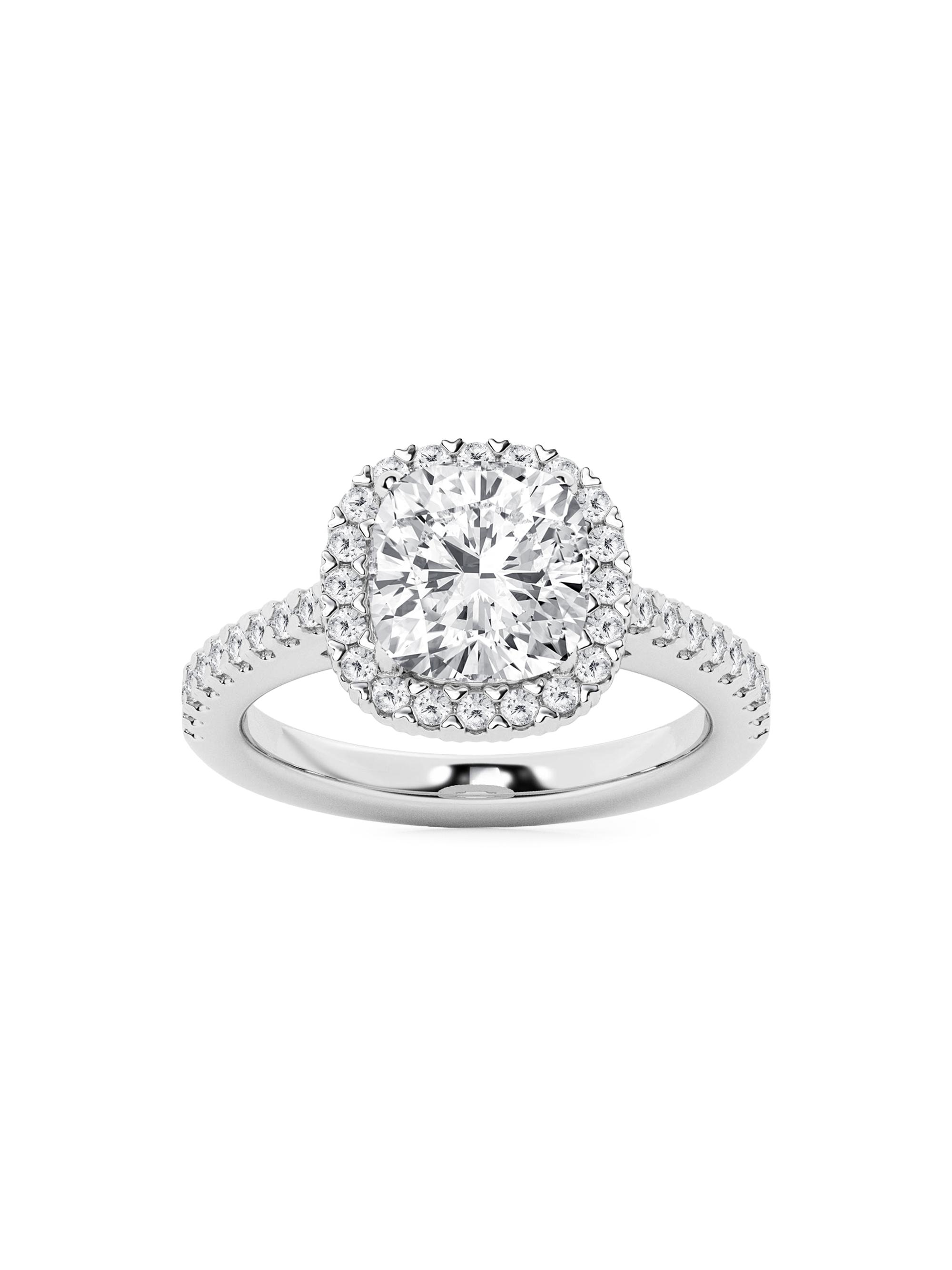 Saks Fifth Avenue Collection Women's 14K White Gold & 2.5 TCW Lab-Grown Diamond Halo Ring - White Gold