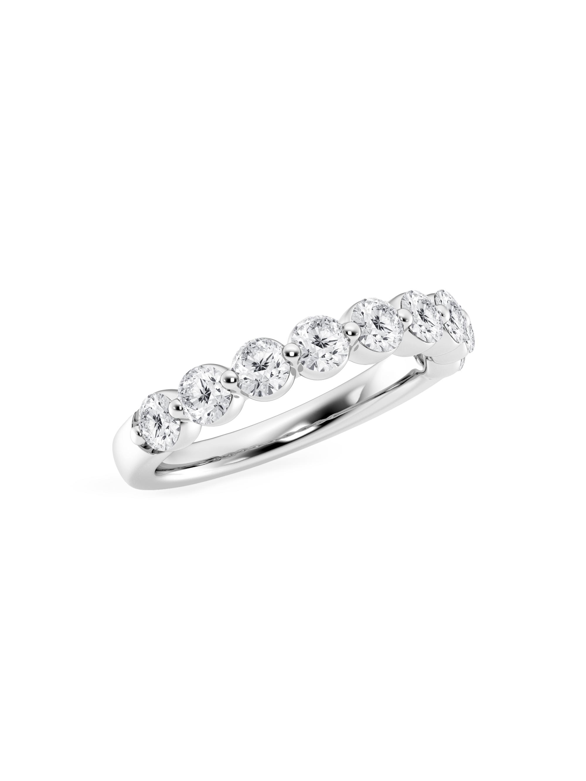 Saks Fifth Avenue Collection Women's 14K White Gold & 1 TCW Lab-Grown Diamond Band - White Gold