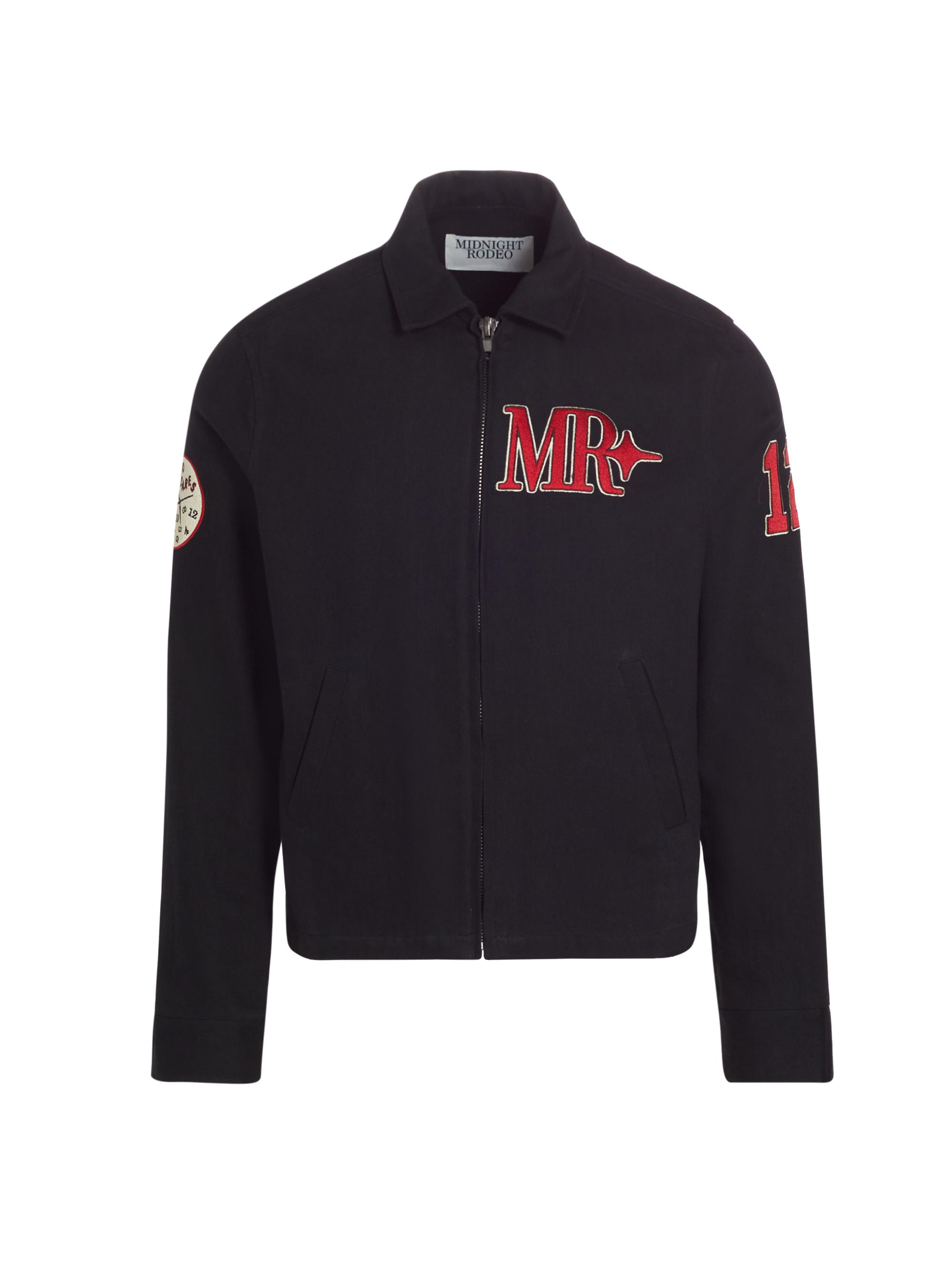 Midnight Rodeo Men's Persistance of Memory Embroidered Cub Scout Jacket - Jet Black