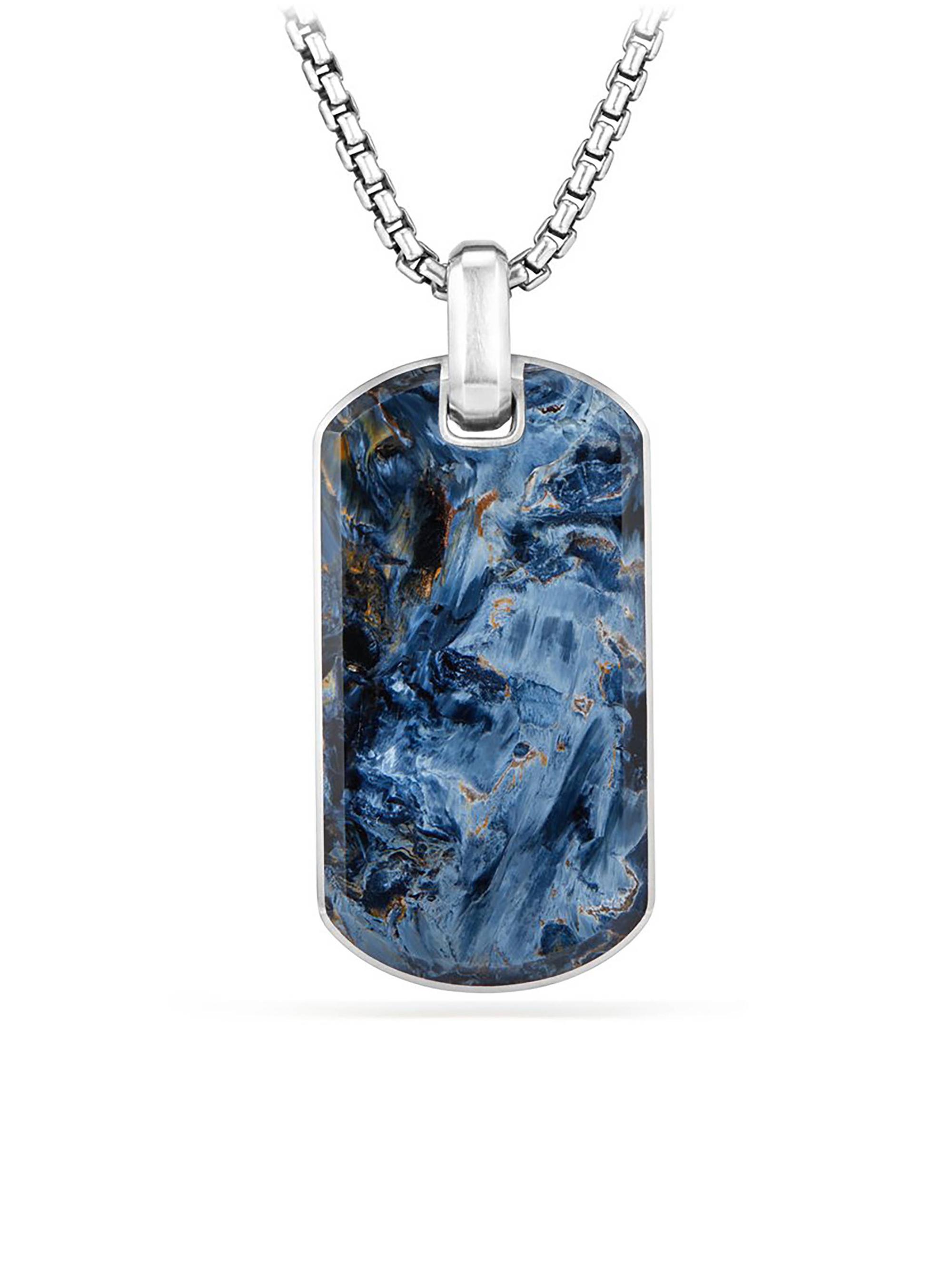 David Yurman Men's Chevron Tag in Sterling Silver - Pietersite