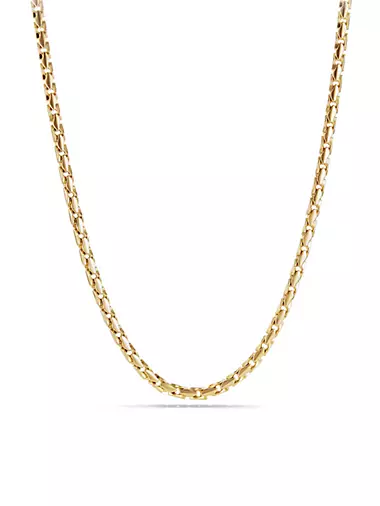 Fluted Chain Necklace In 18K Yellow Gold, 5mm