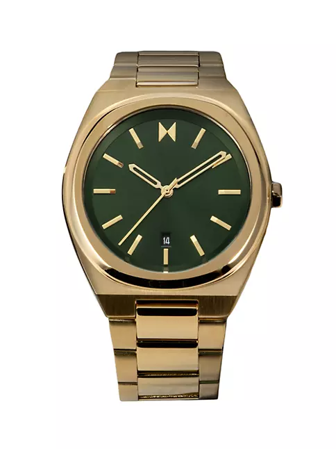 Mvmt Men's Odyssey Ionic Plated Light Gold Steel Bracelet Watch - Gold