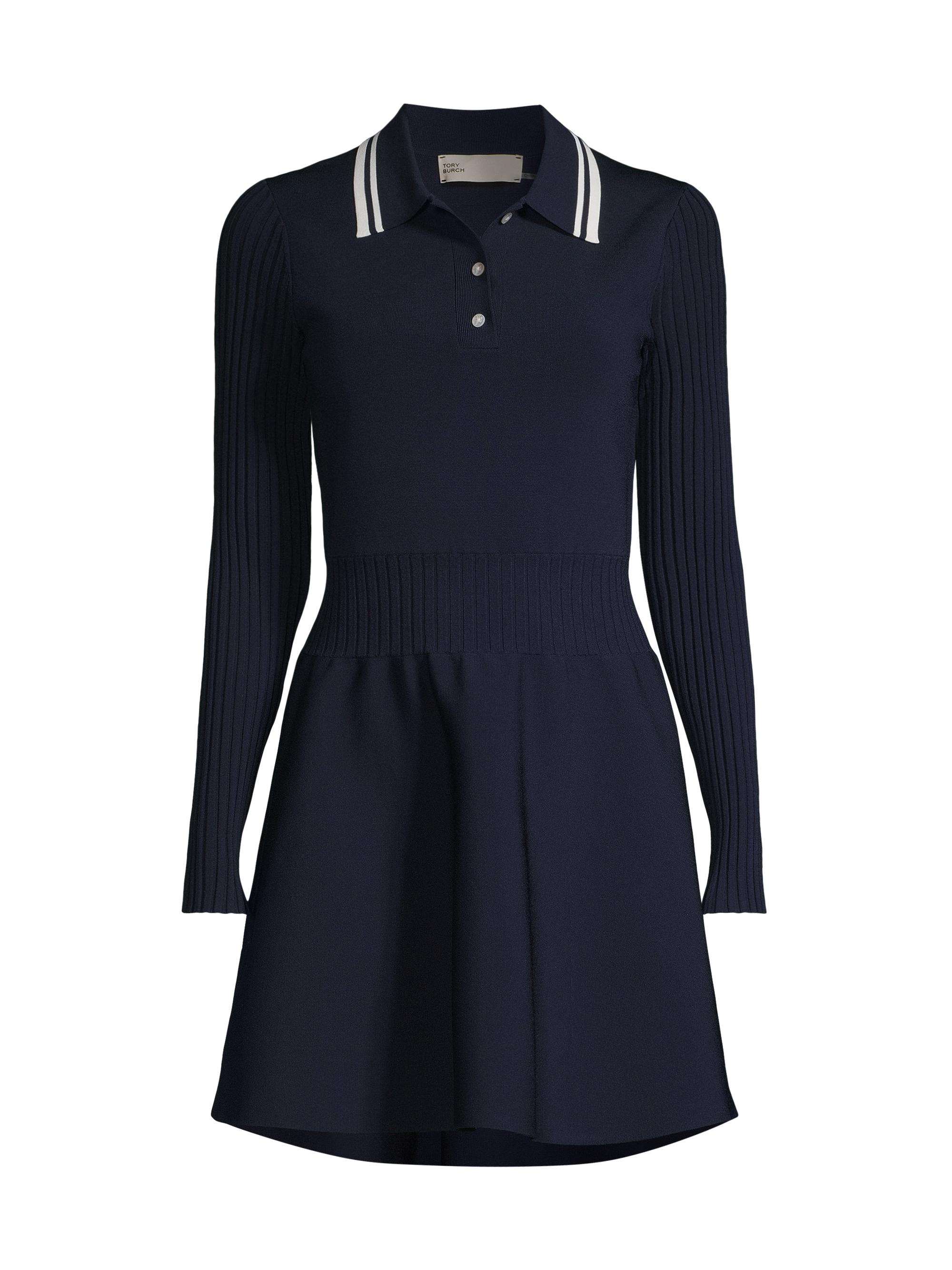 Tory Burch Tech-Knit Polo Mini Dress | Saks Fifth Avenue