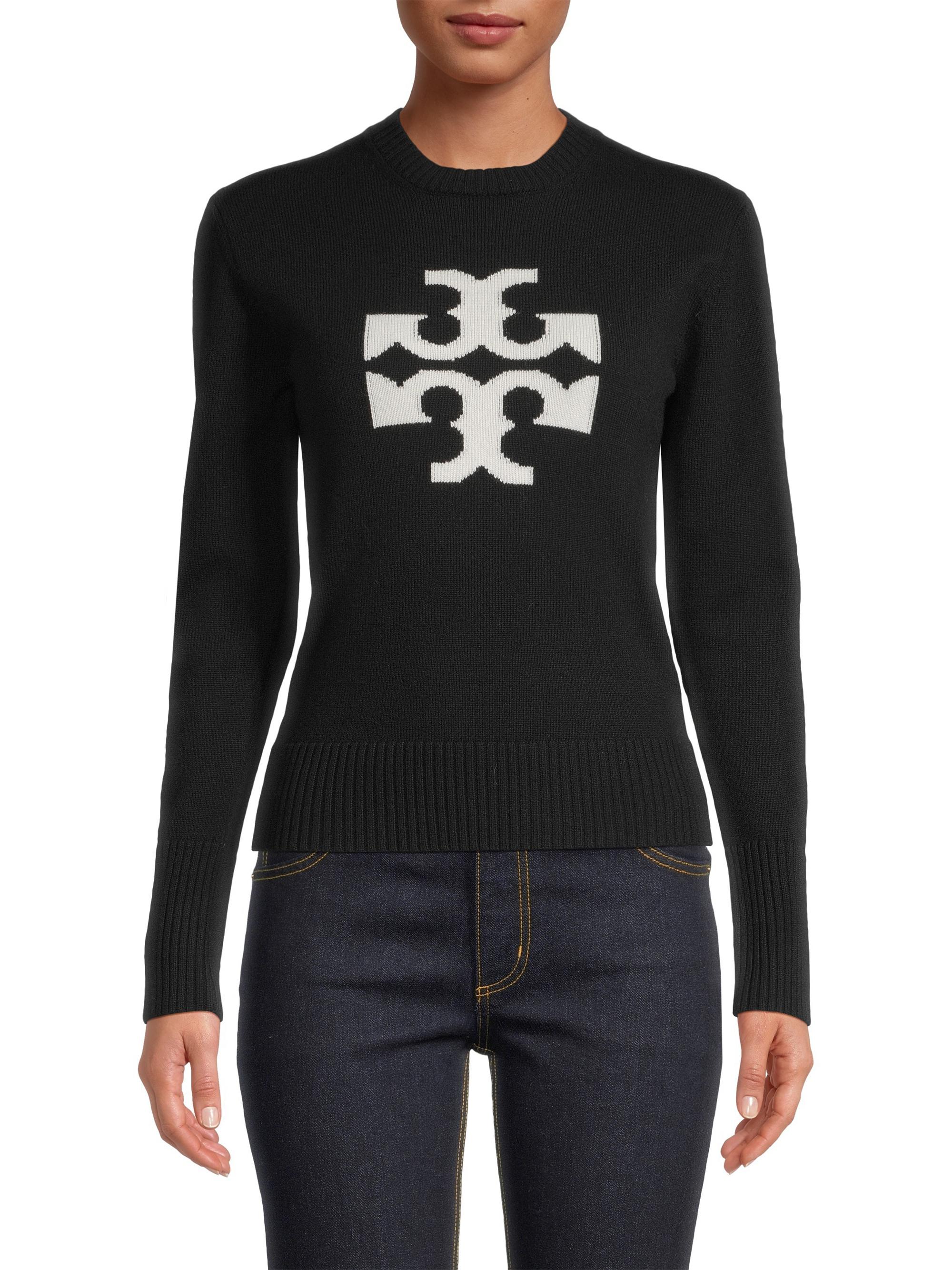 1回のみ着用　TORY BURCH ロゴ刺繍 カシミヤ 100%長袖ニット Tory Burch Cashmere Logo Sweater | Saks Fifth Avenue