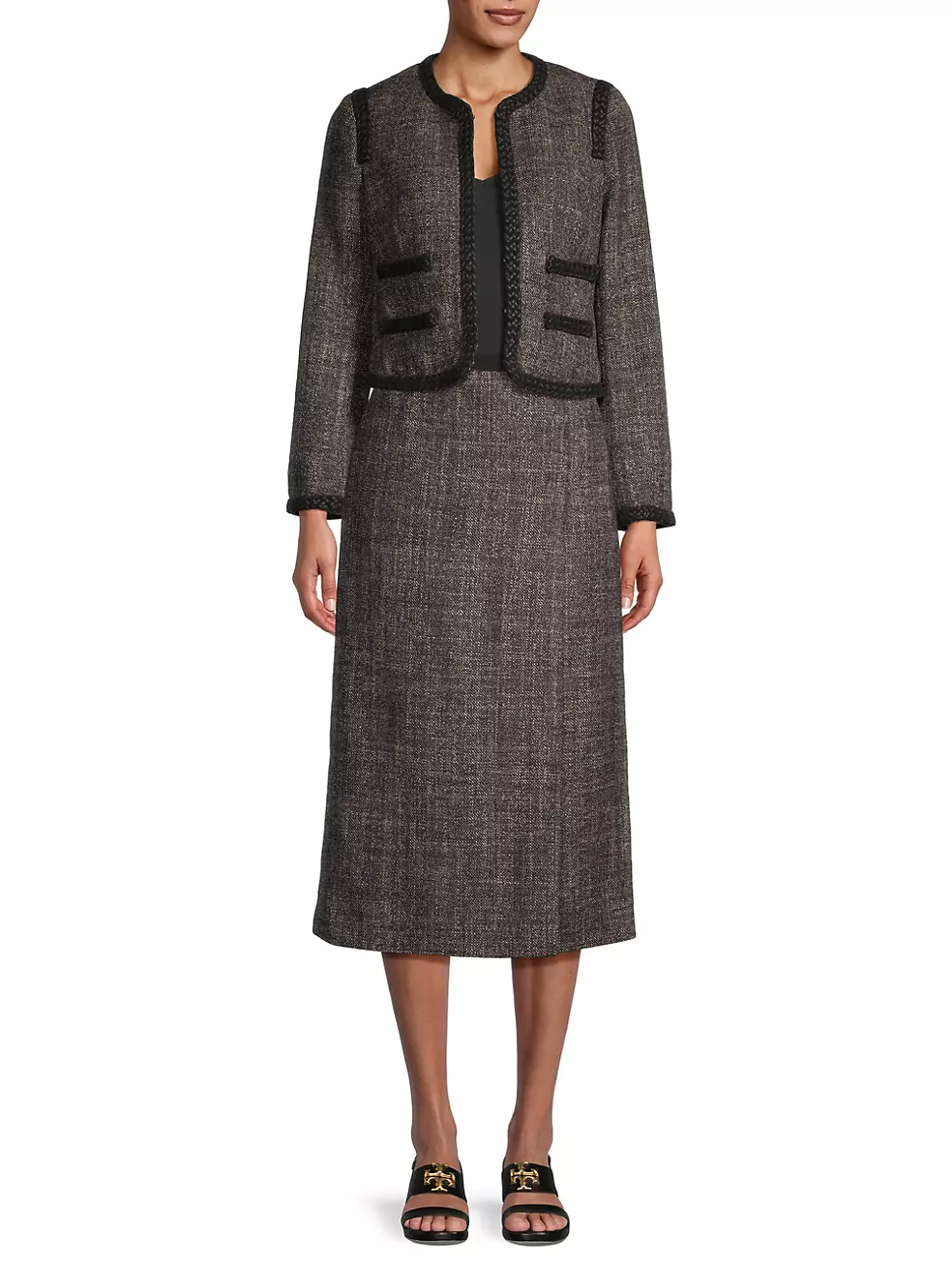 Shop Tory Burch Tailored Wool Tweed Jacket