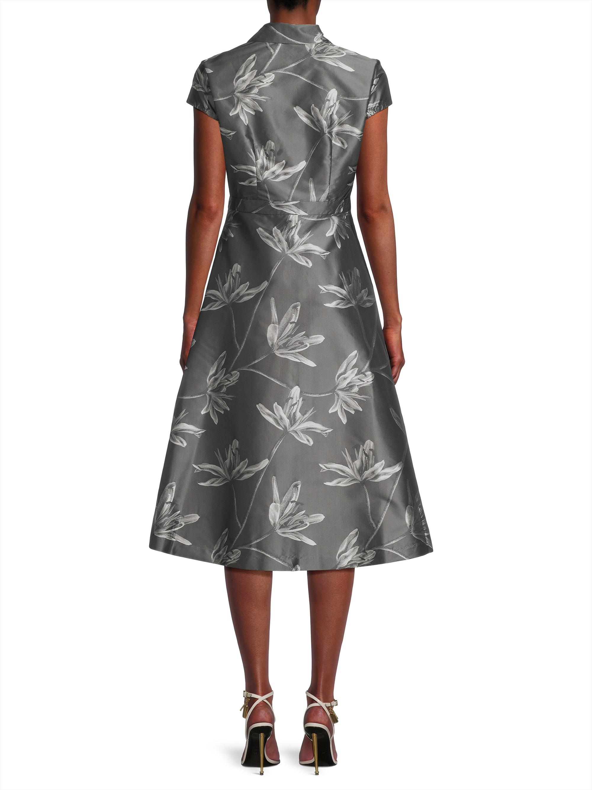 THEREDTHREAD☆S oval pleats dress☆グレー THEREDTHREAD / ザレッドスレッド】S oval pleats dress