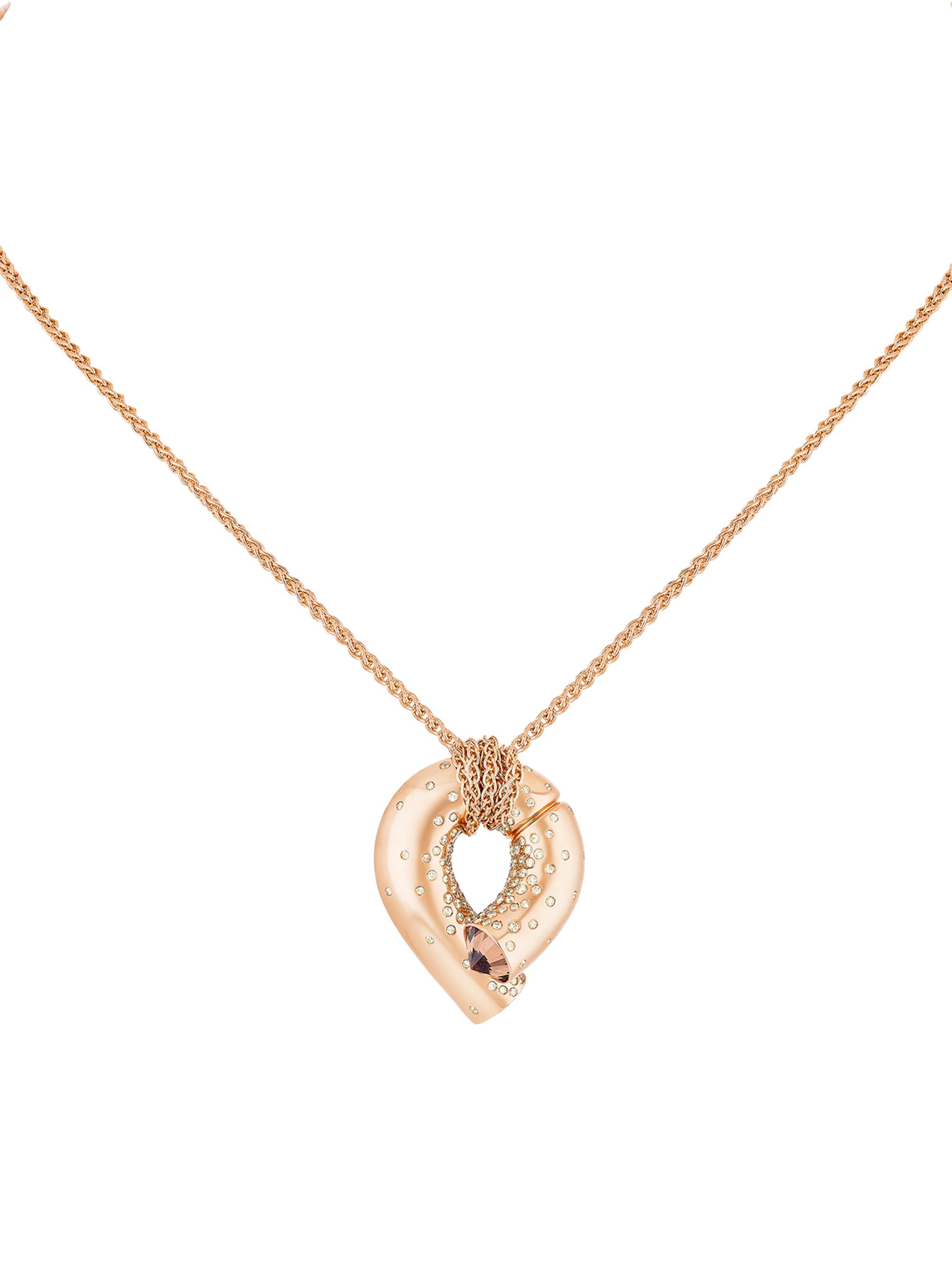 Tabayer Women's Oera 18K Rose Gold & 2.65 TCW Diamond Knot Pendant Necklace - Rose Gold