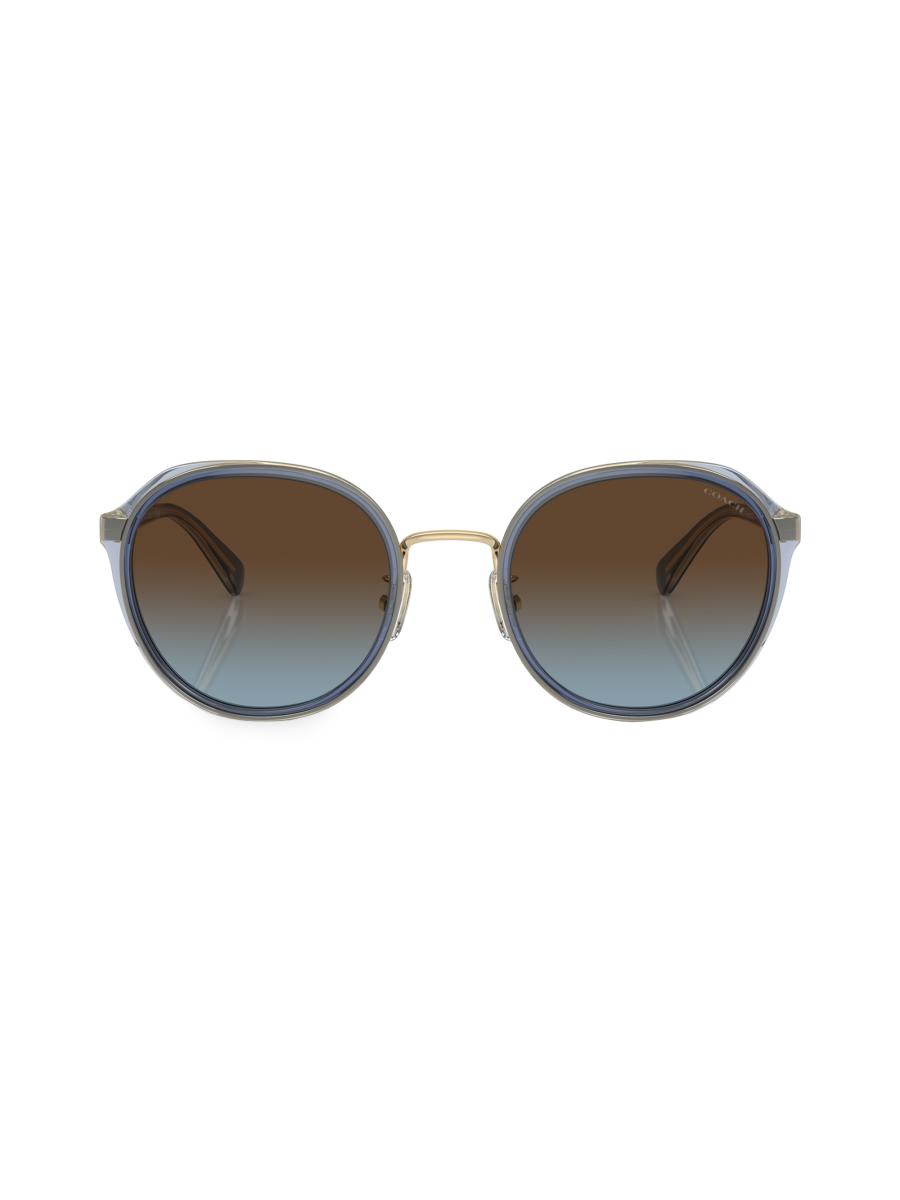 Coach Transparent Gray Round Sunglasses main image 0