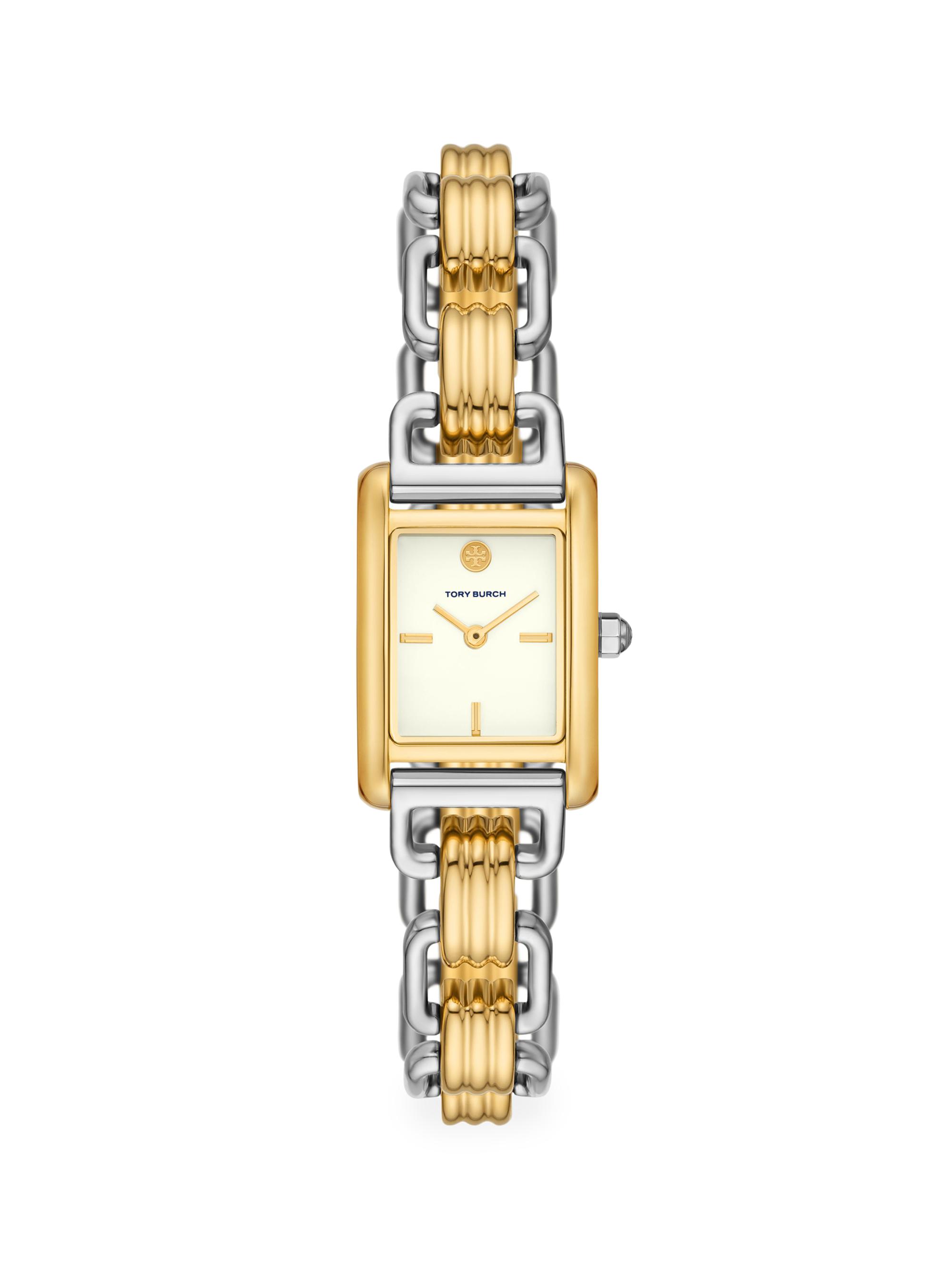 Tory Burch Mini Eleanor Two-Tone Stainless Steel Double-Wrap  display picture 1
