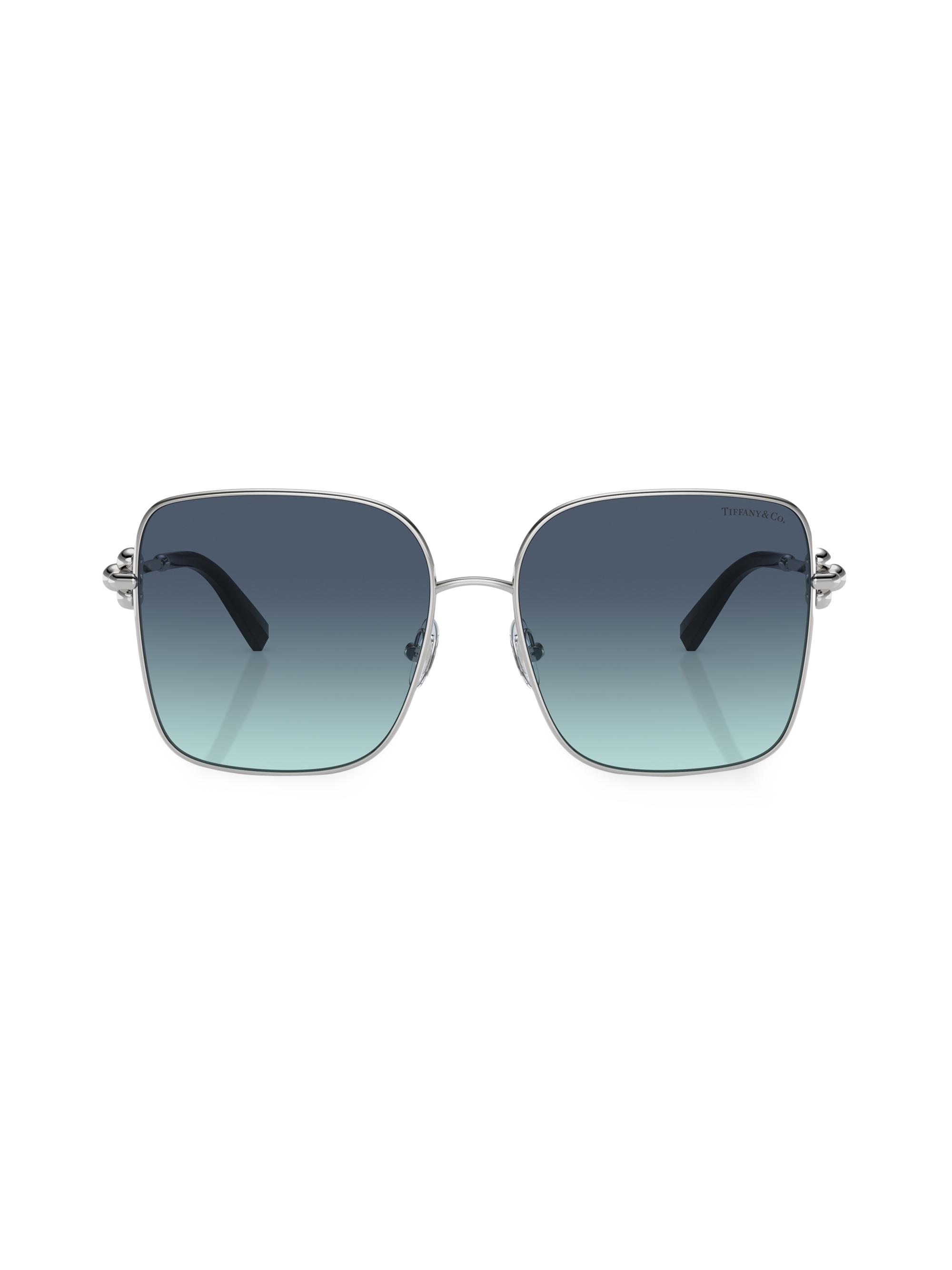 Tiffany & Co. Women's 58MM Oversized Square Sunglasses - Silver