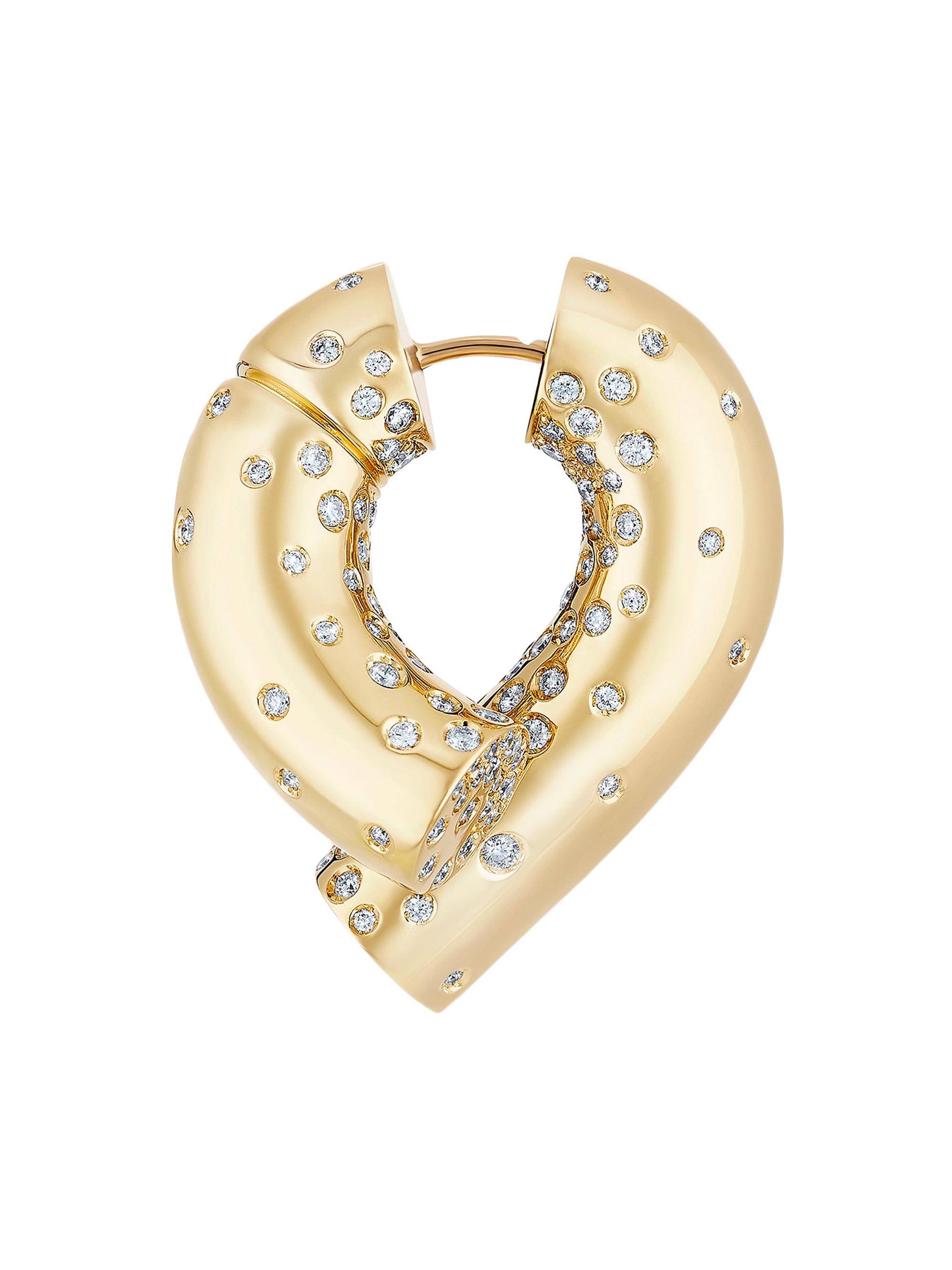 Tabayer Women's Oera 18K Yellow Gold & 2.31 TCW Diamond  Hoop Earrings - Yellow Gold