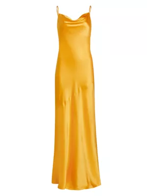Shop L'AGENCE Arianne Silk Satin Maxi Dress | Saks Fifth Avenue