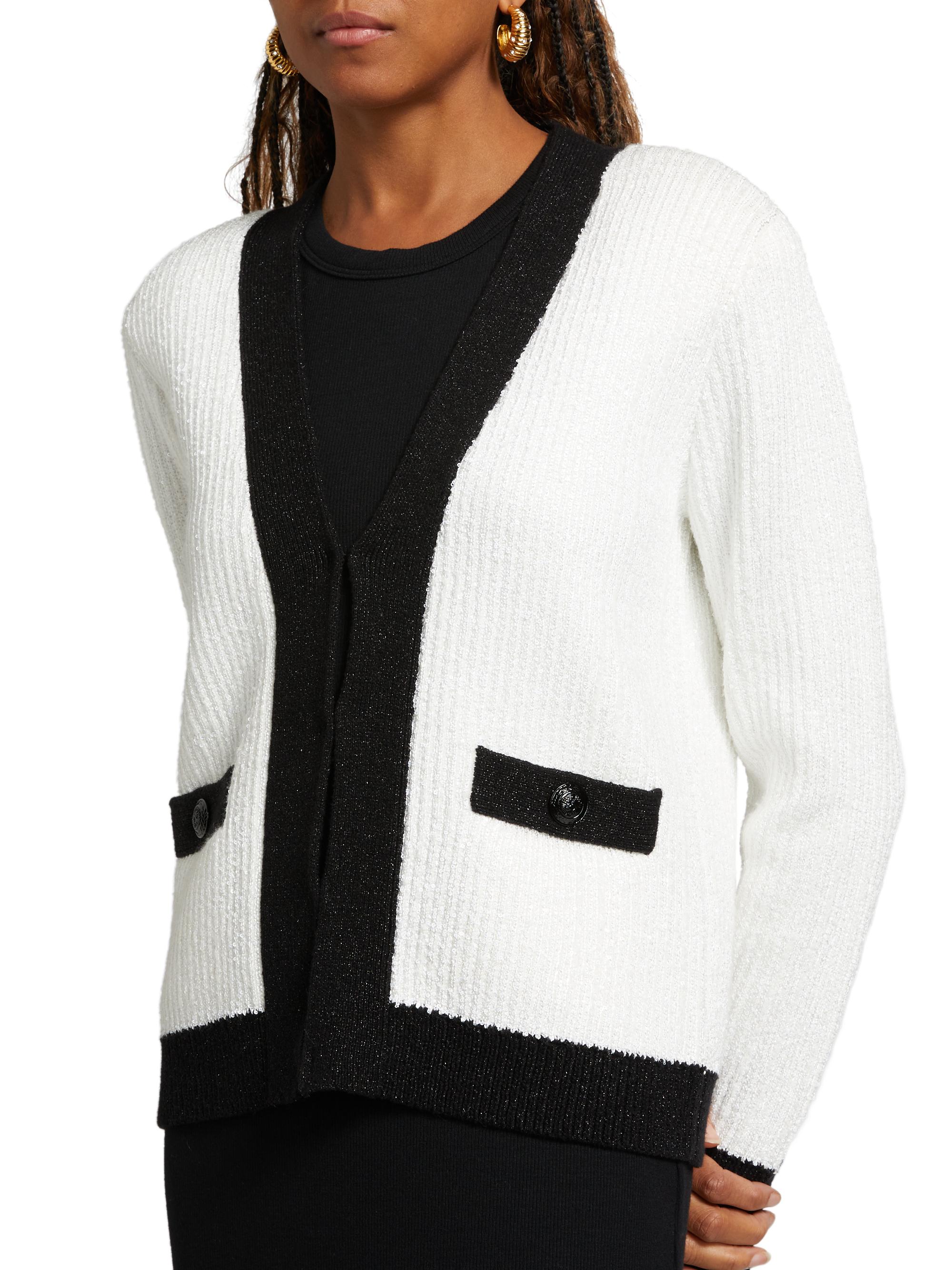 Cardigan Court à Paillettes Karen Millen - Taille S (1), Noir, Neuf Avec étiquettes