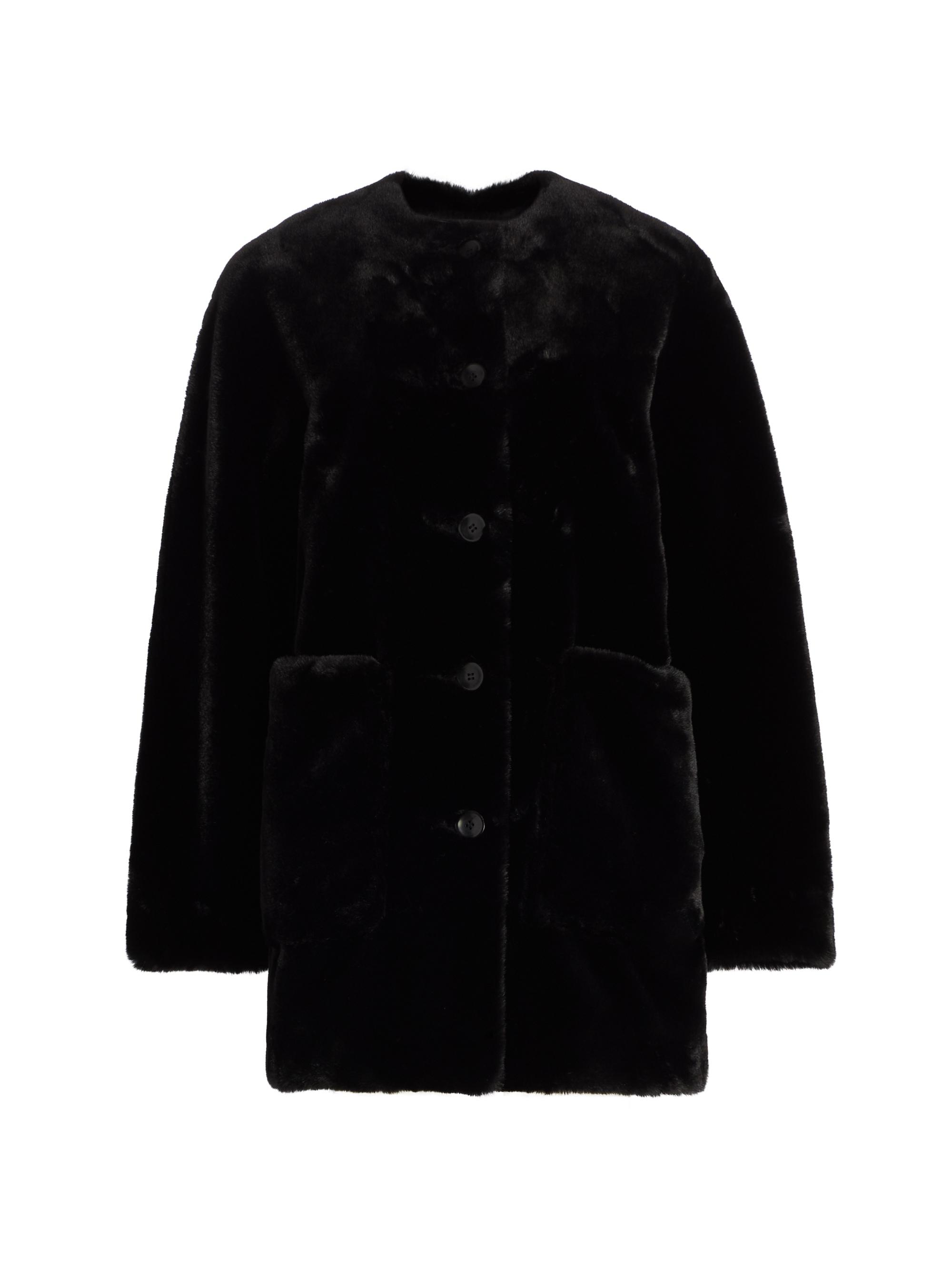 Proenza Schouler White Label Women's Penelope Faux Mink Coat - Black