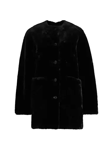 Joey Mink Fur Men's Black Bomber Jacket Reversible to Leather