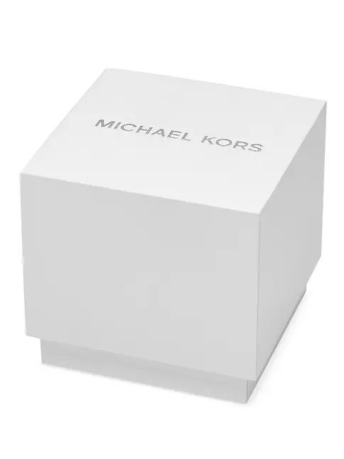 Shop Michael Kors Accelerator Blue Stainless Steel & Canvas Chronograph ...