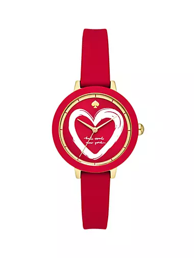 Park Row Red Silicone Analog Watch
