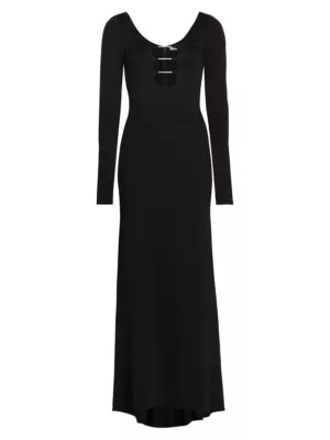Alice + Olivia Women's Kalena Jersey Cut-Out Maxi Dress - Black