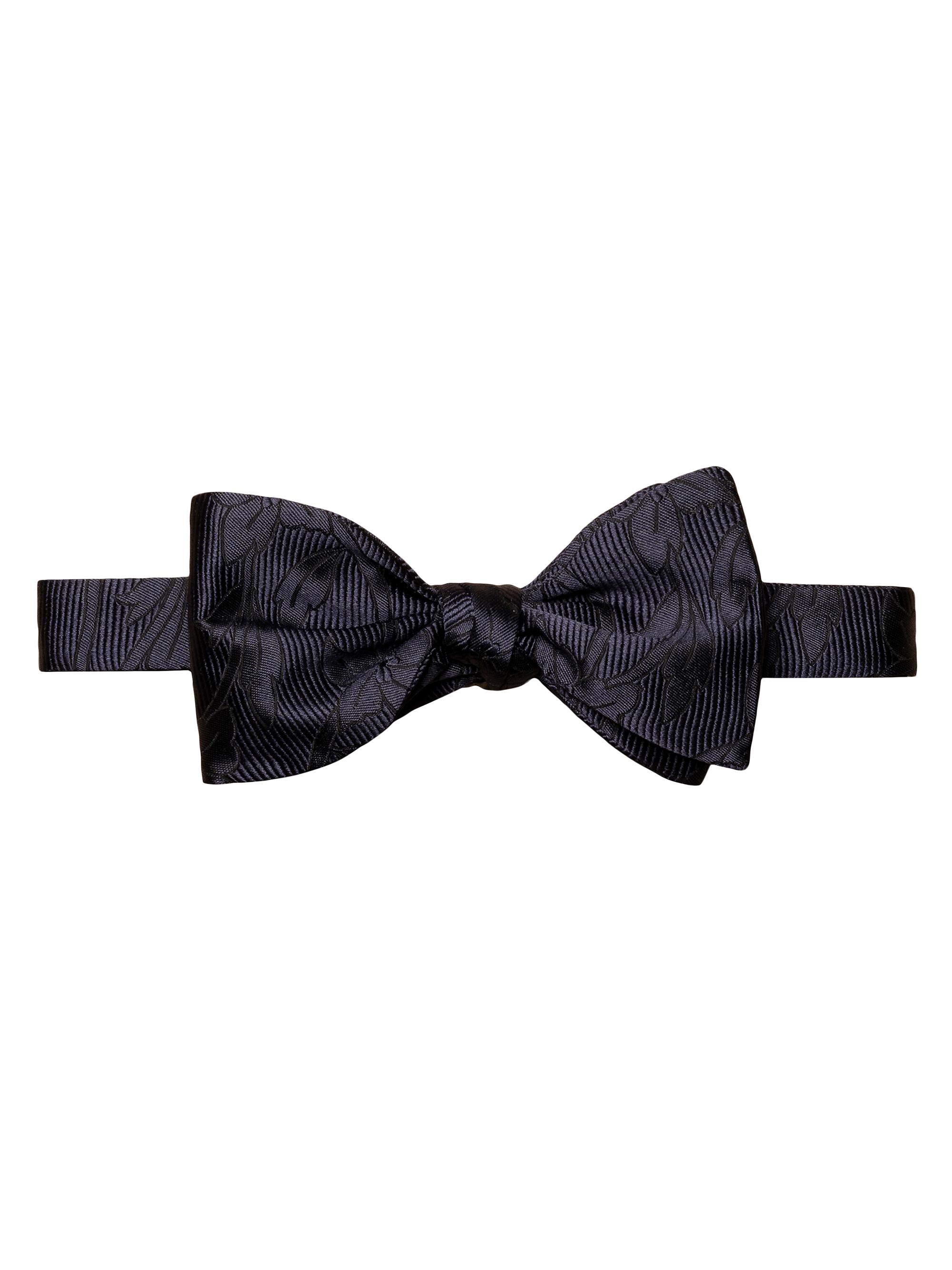 Eton Men's Floral Jacquard Silk Bow Tie - Navy