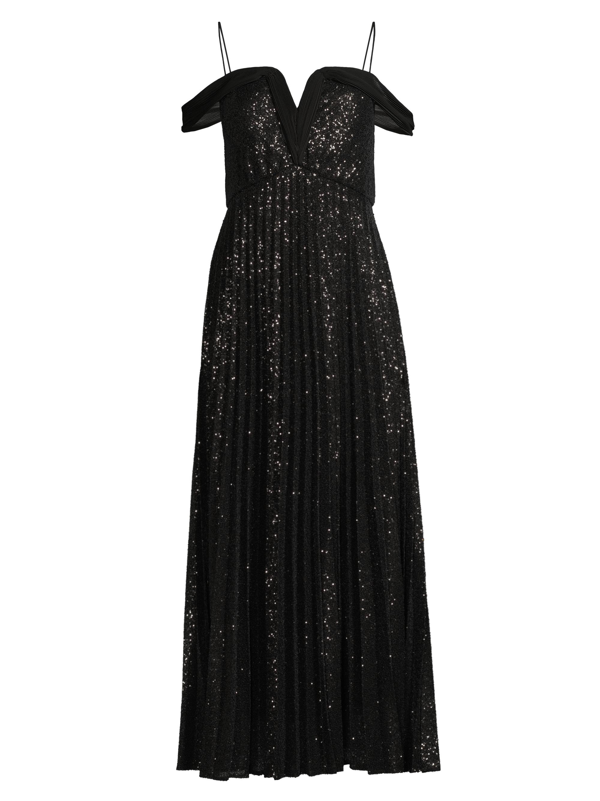 Ungaro Women's Blake Pleated Sequin Dress - Black