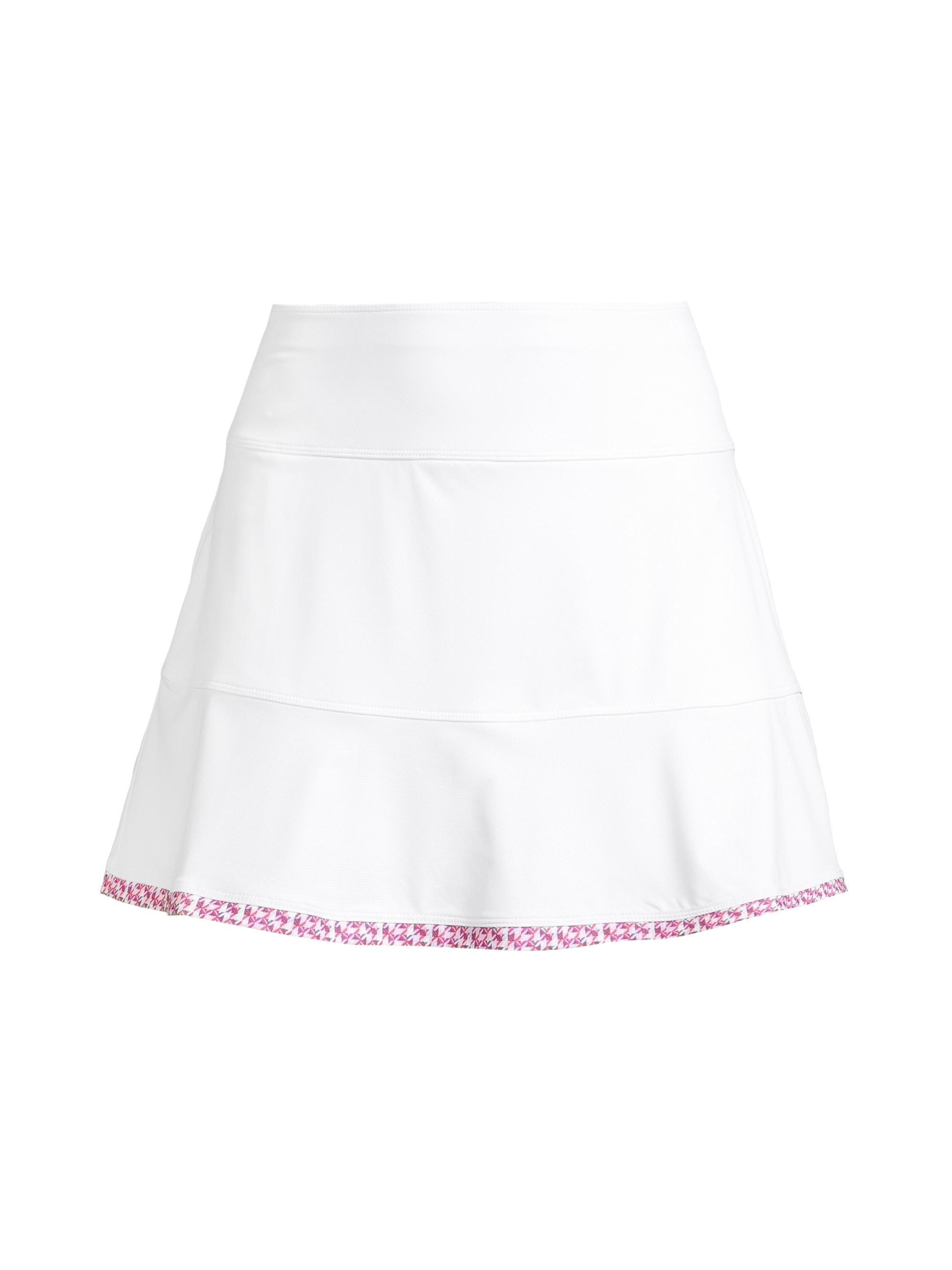 Zero Restriction Women's Caroline UPF 50+ A-Line Tennis Skirt - White Knockout