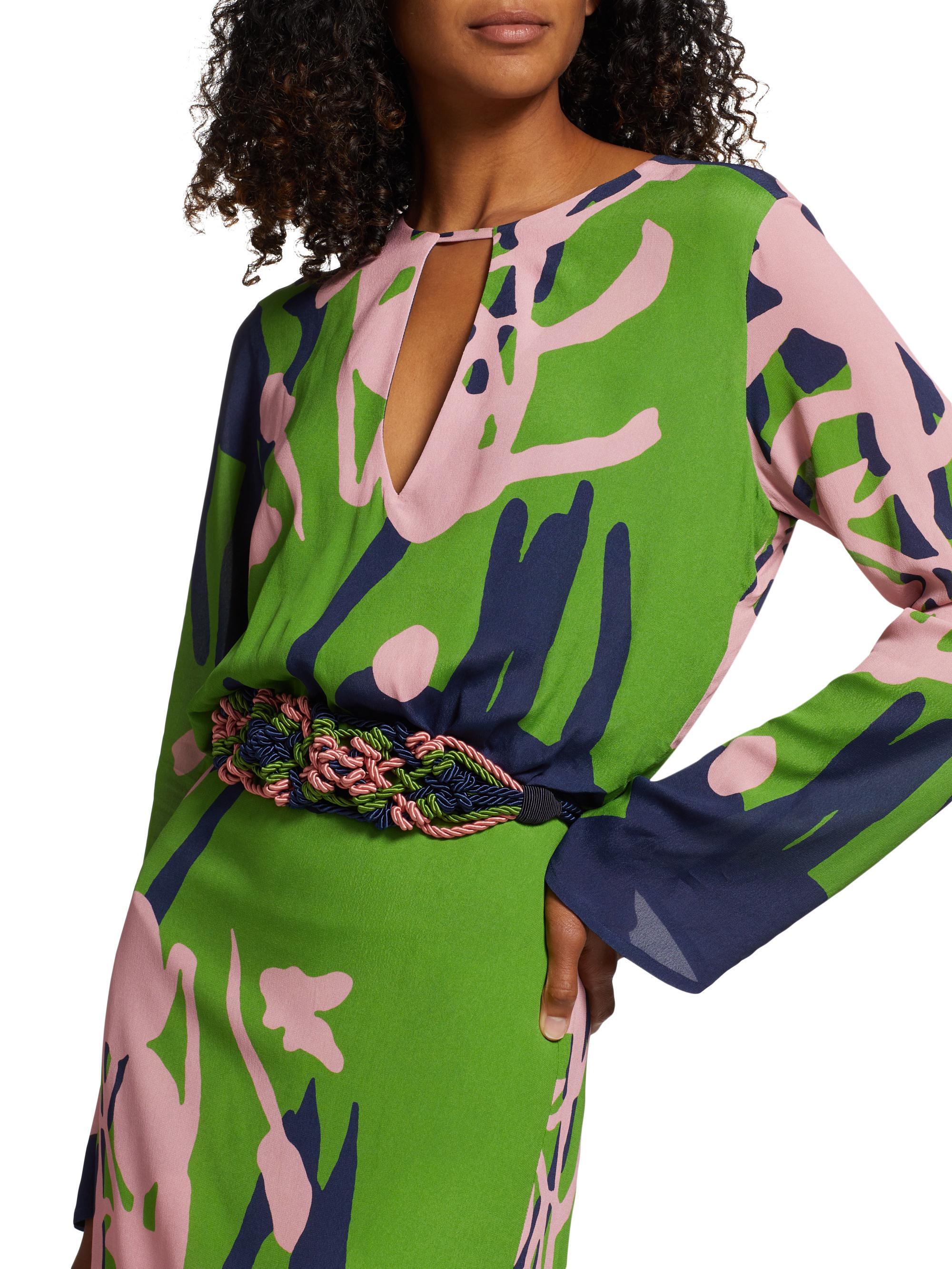 Silvia Tcherassi Ravenna Belted Long-Sleeve Maxi Dress | Saks