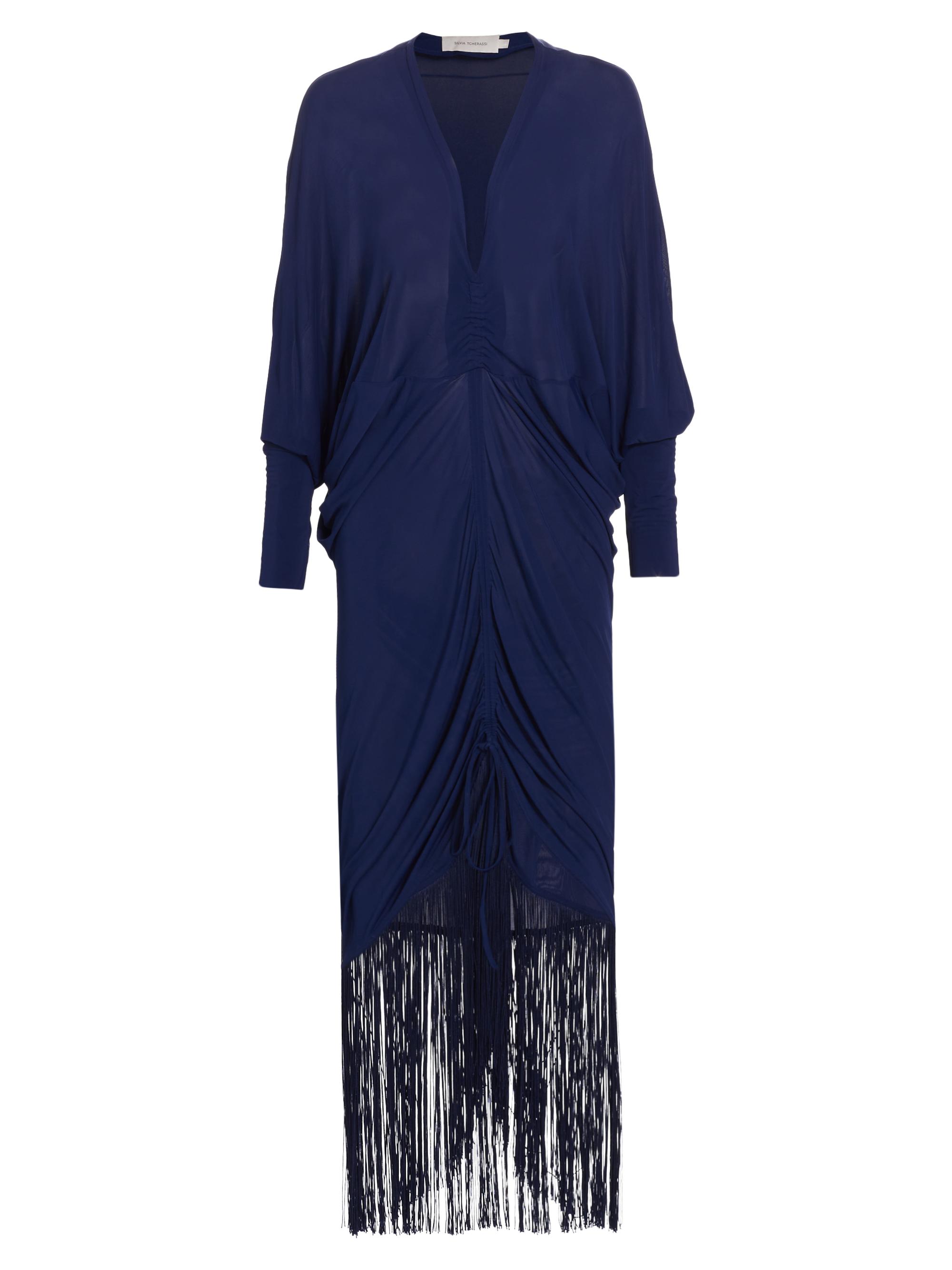 Silvia Tcherassi Rosalyn Jersey Fringe Maxi Dress | Saks Fifth Avenue