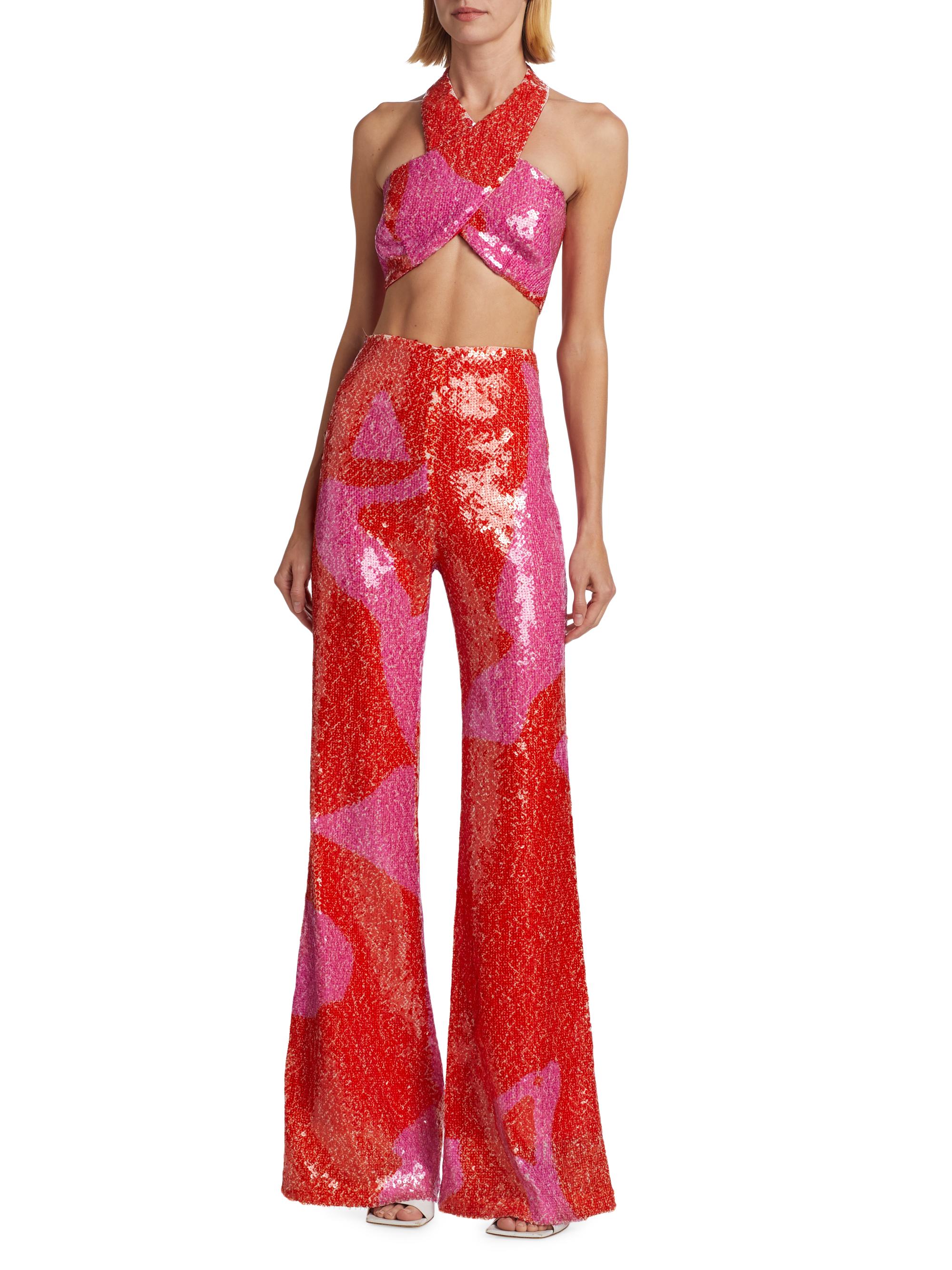 Silvia Tcherassi Avellino Sequined Wide-Leg Pants | Saks Fifth Avenue