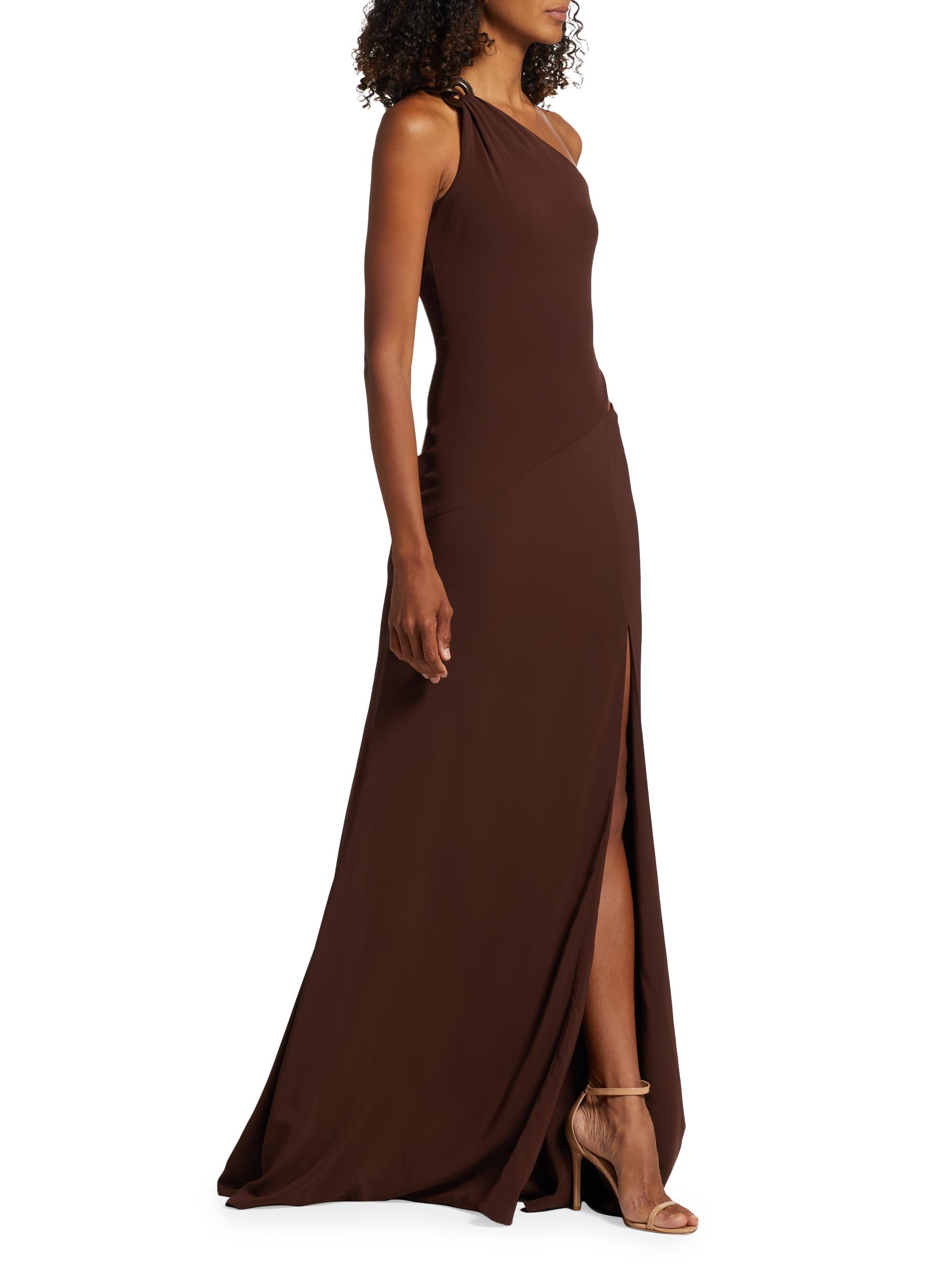 Silvia Tcherassi Nix Georgette One-Shoulder Maxi Dress | Saks
