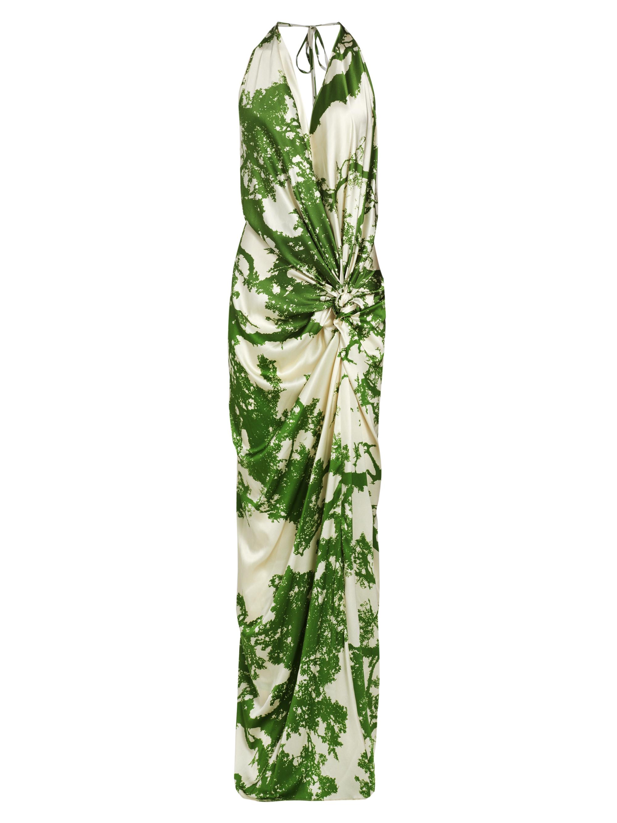 Silvia Tcherassi Jazmin Halterneck Silk-Blend Gown | Saks Fifth Avenue