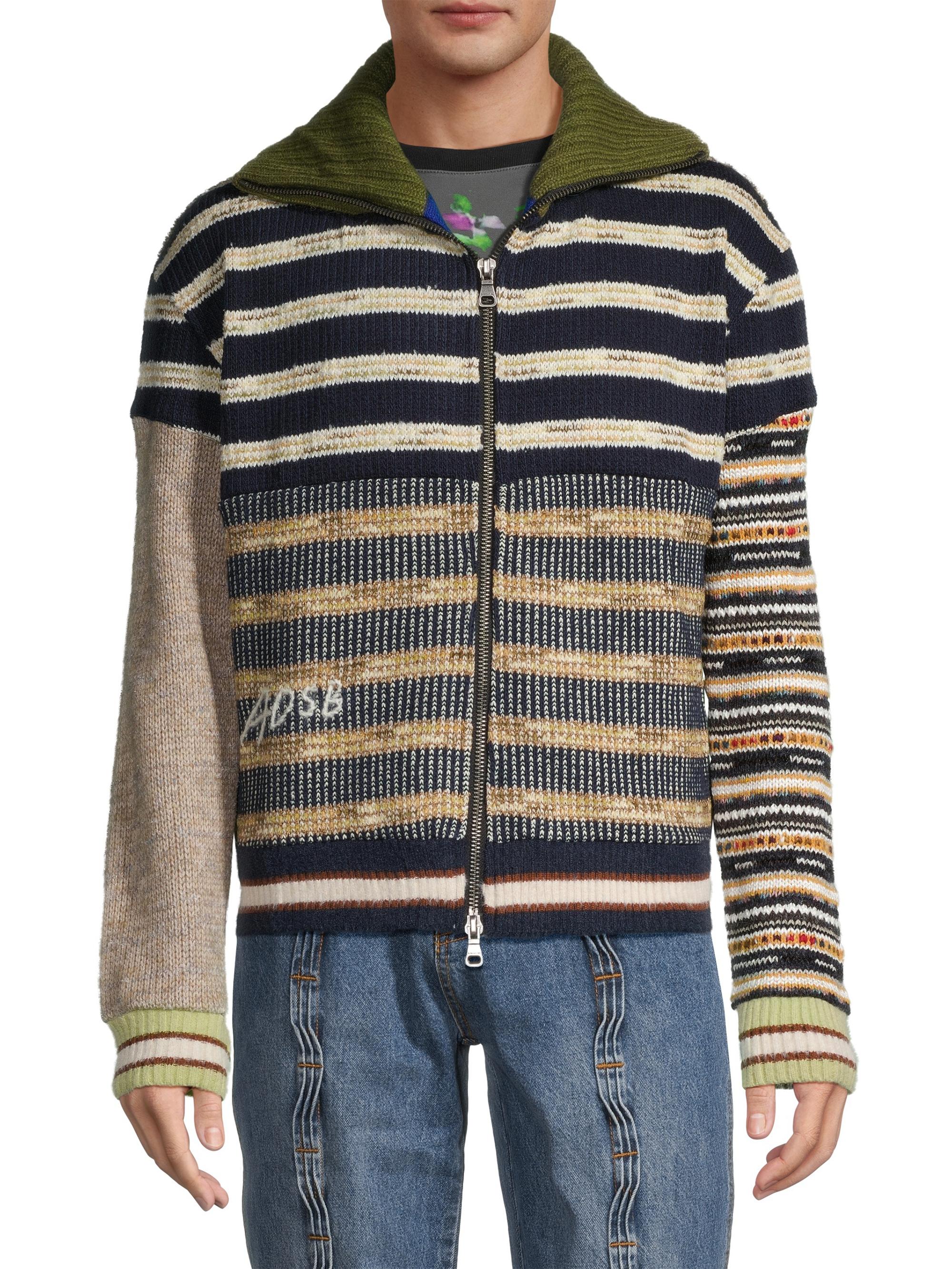 Andersson Bell Blifden Patchwork Zip-Up Cardigan | Saks Fifth Avenue