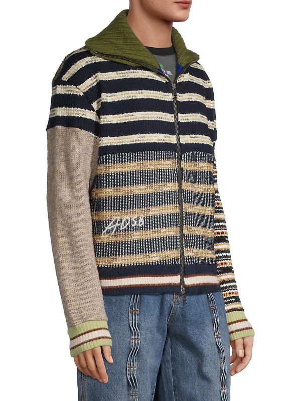Shop Andersson Bell Blifden Patchwork Zip-Up Cardigan | Saks Shop Andersson Bell Blifden Patchwork Zip-Up Cardigan | Saks