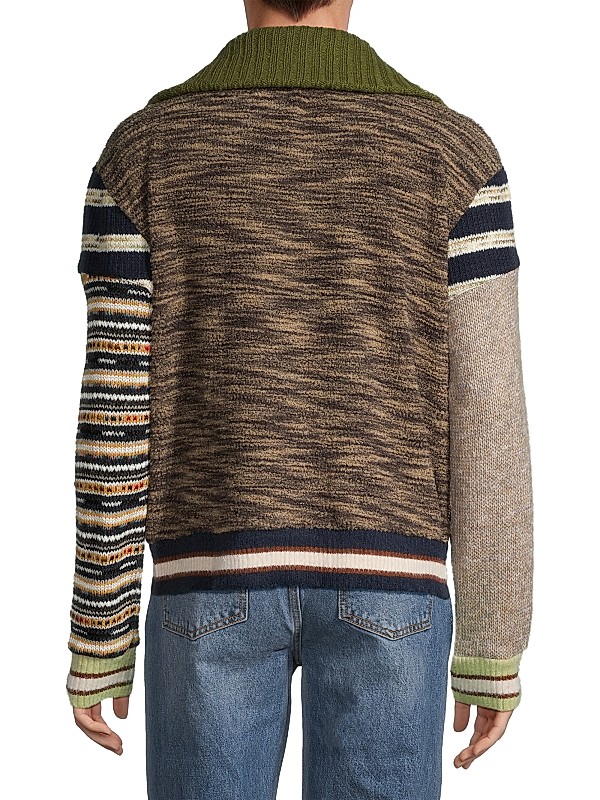 Shop Andersson Bell Blifden Patchwork Zip-Up Cardigan | Saks Shop Andersson Bell Blifden Patchwork Zip-Up Cardigan | Saks