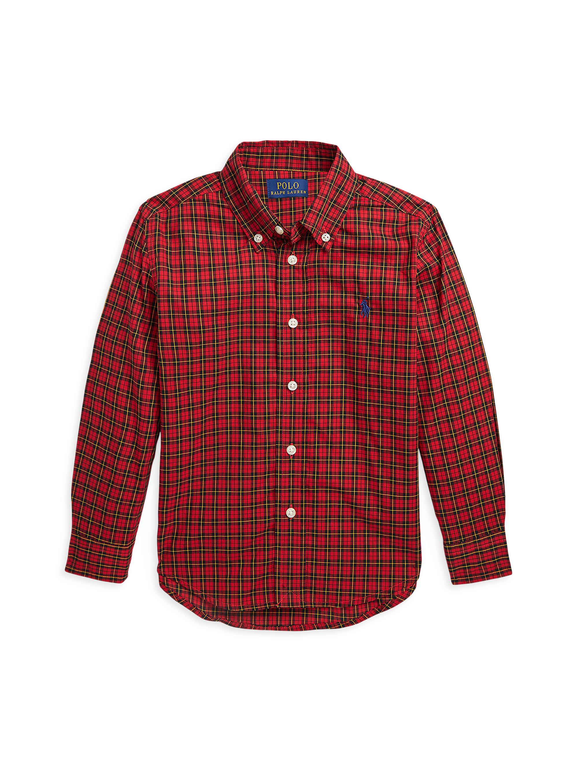 Polo Ralph Lauren Little Boy's & Boy's Plaid Long-Sleeve Button-Down Shirt  | Saks Fifth Avenue