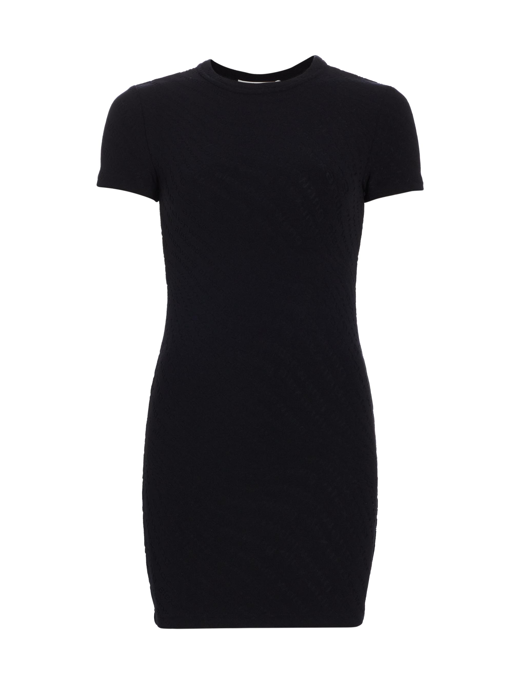 Alexander Wang Women's Logo Jacquard Crewneck Minidress - Black