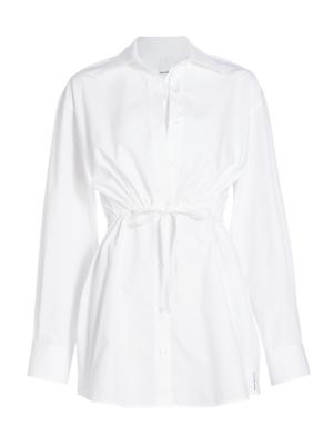 LOEWE layered poplin shirt dress - White