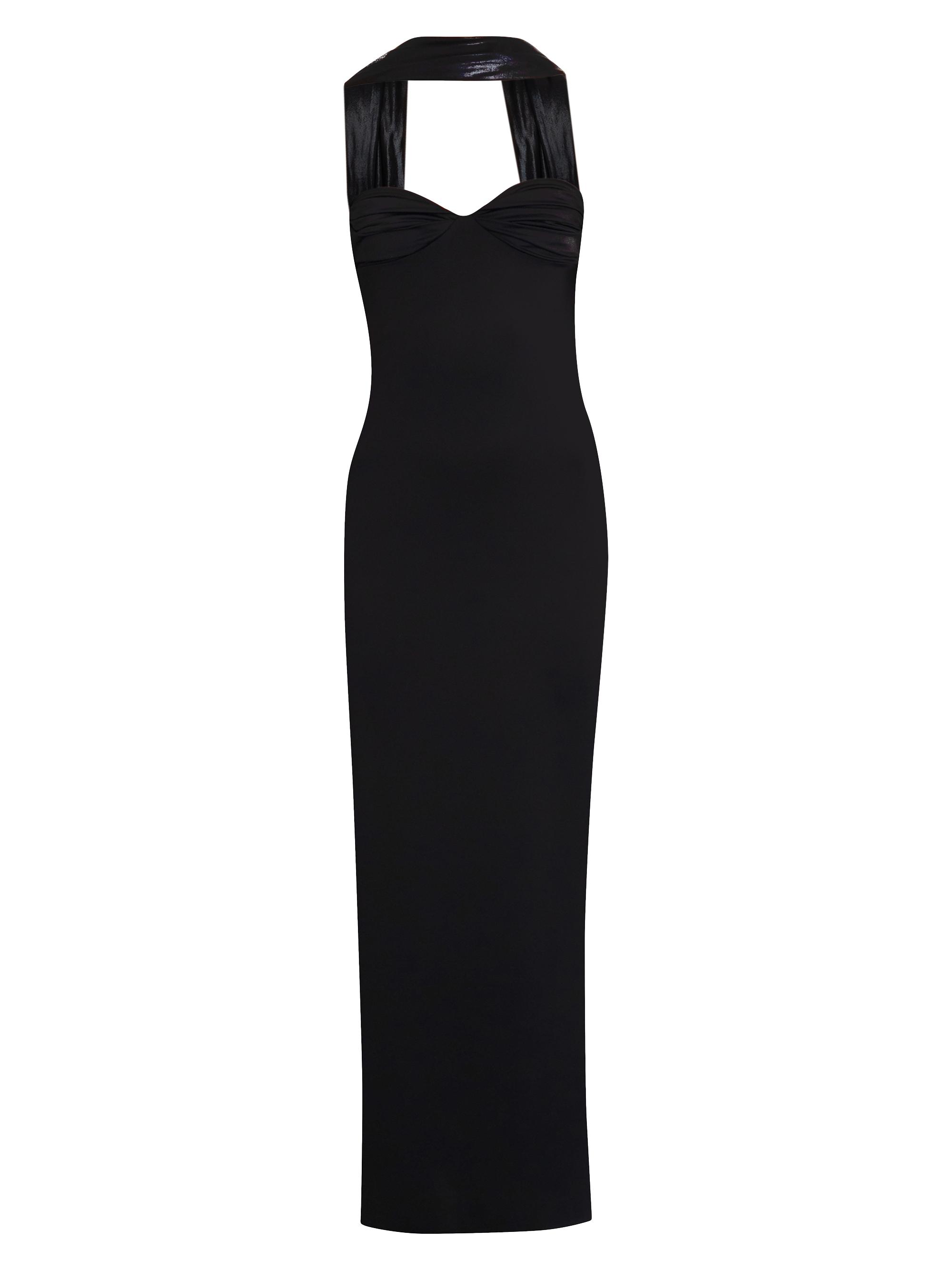 Baobab Women's Valle De La Luna Athena Scarf Maxi Dress - Obsidian