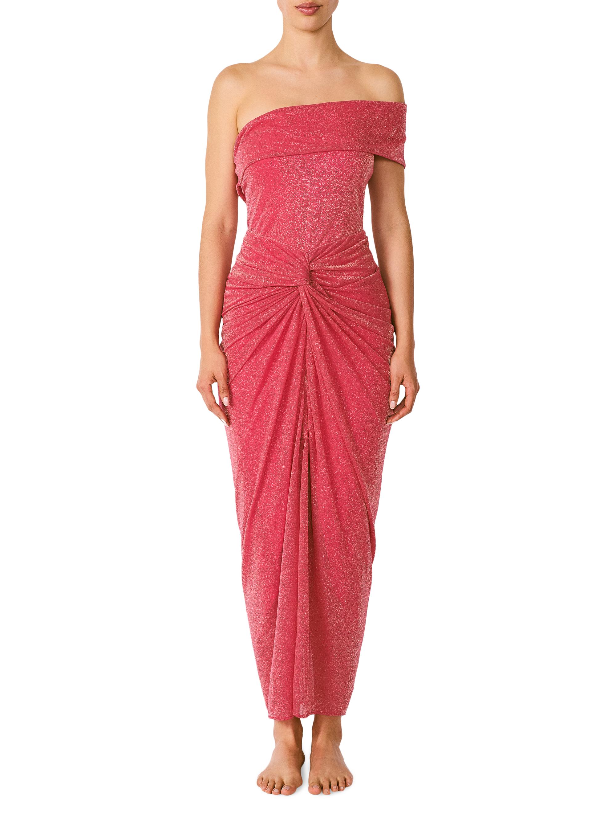 Baobab Women's Valle De La Luna Aria Asymmetric Jersey Maxi Dress - Pink Spice