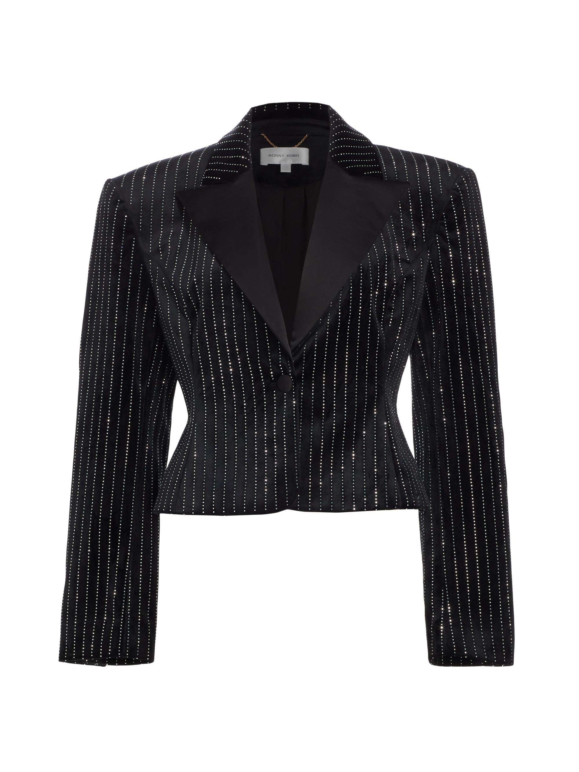 Ronny Kobo Branda Velvet & Crystal Jacket | Saks Fifth Avenue