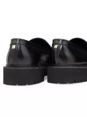 Valentino Garavani VCHAIN leather loafers - Black