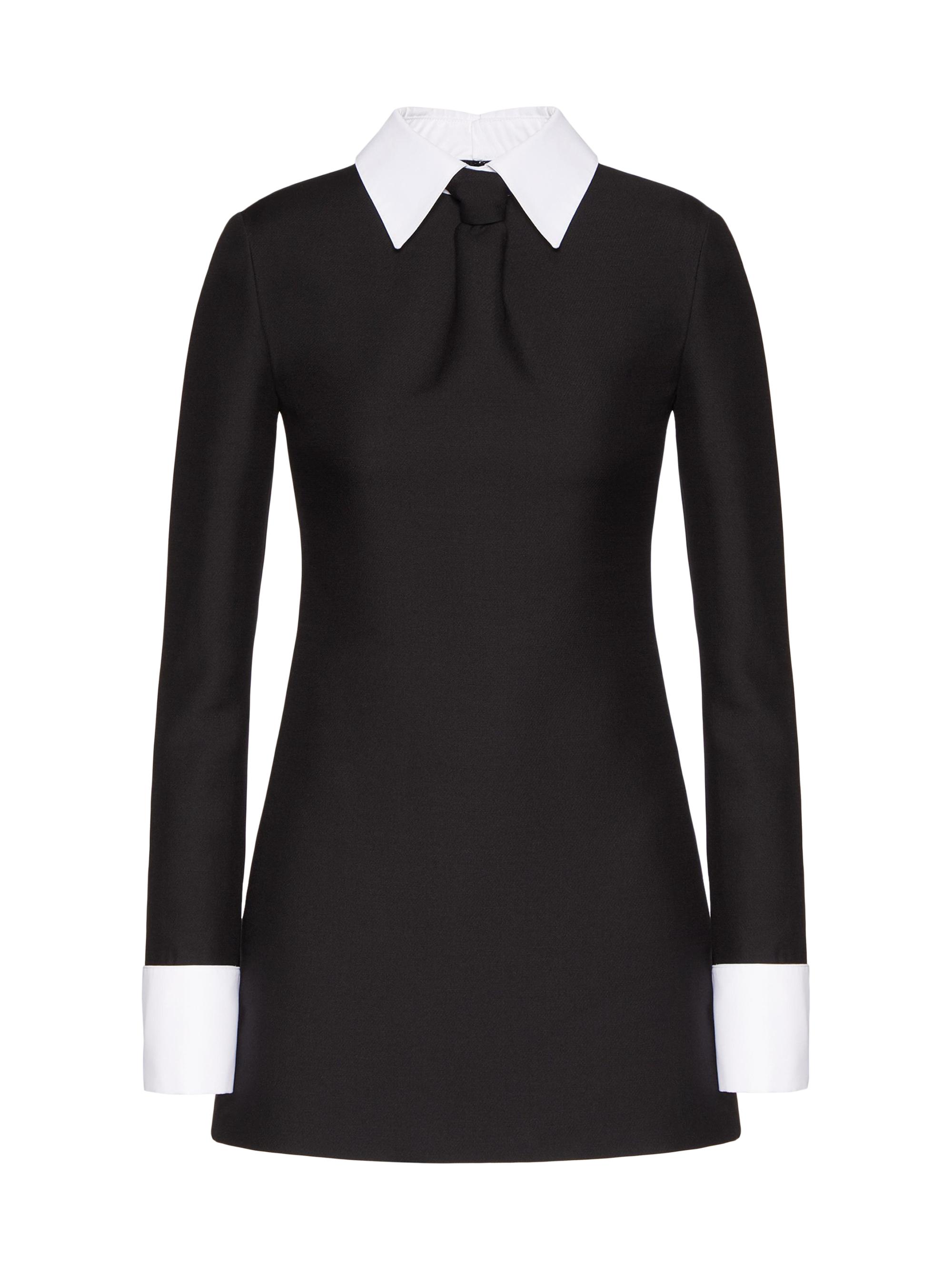 Valentino Garavani Women's Crepe Couture Short Dress - Black White