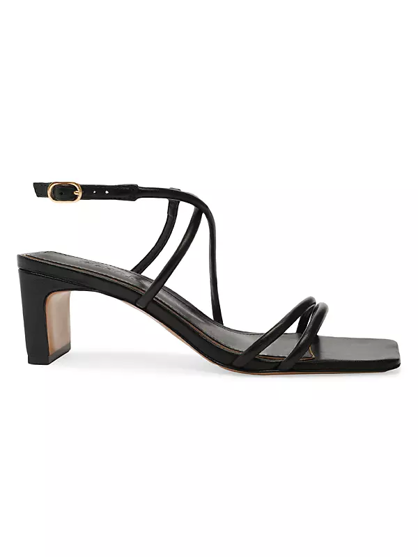 Shop Schutz Aimee Leather Block Sandals | Saks Fifth Avenue